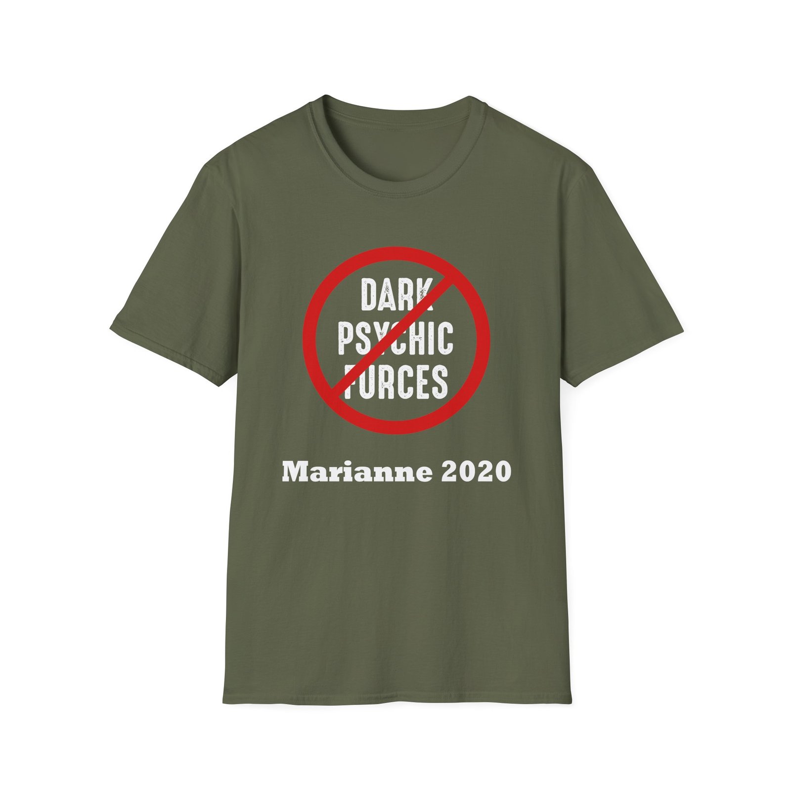 Marianne Williamson Dark Psychic Forces Unisex Softstyle T-Shirt