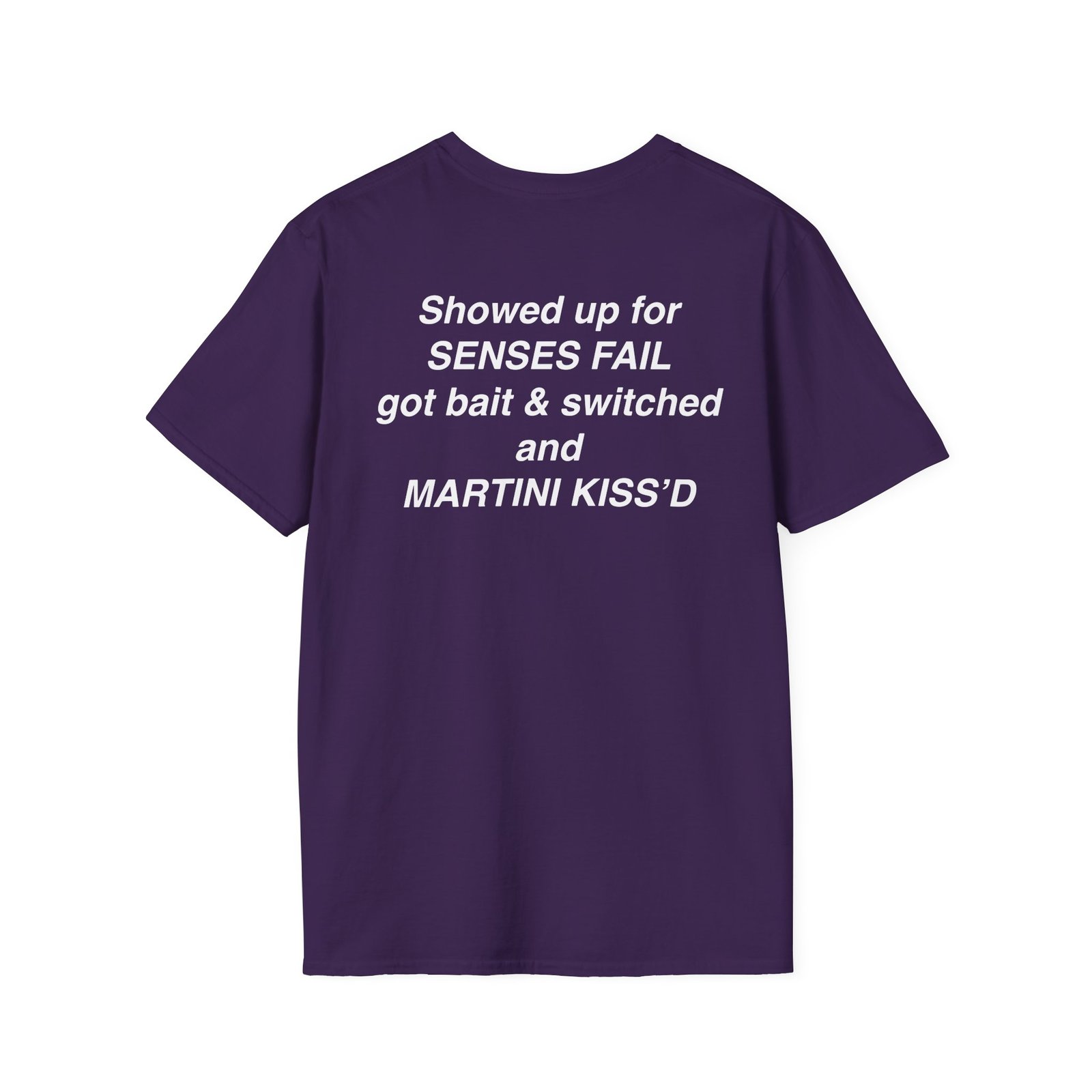 Senses Fail Martini Kiss Tux Unisex Softstyle T-Shirt