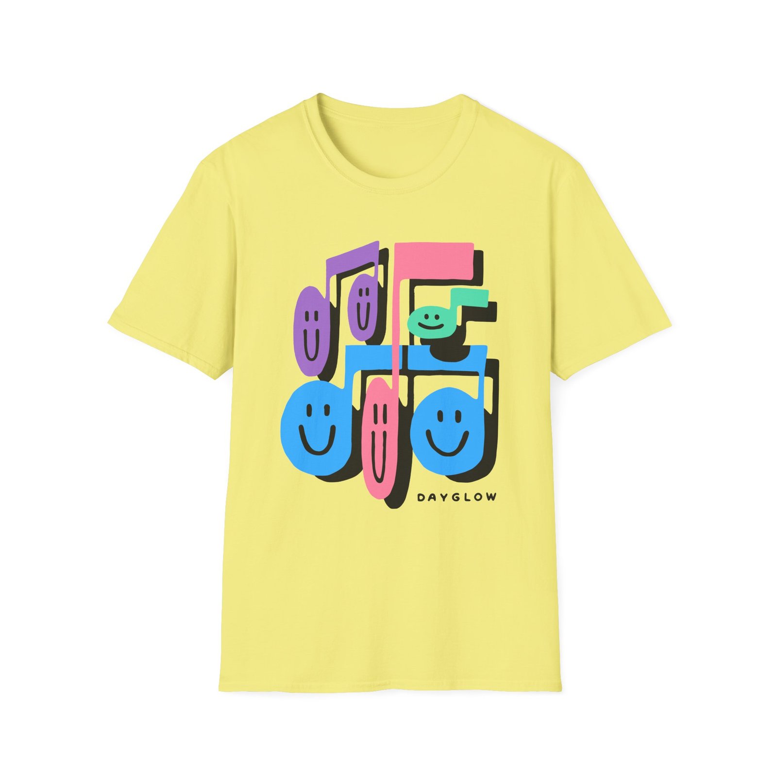 Dayglow Music Notes Unisex Softstyle T-Shirt