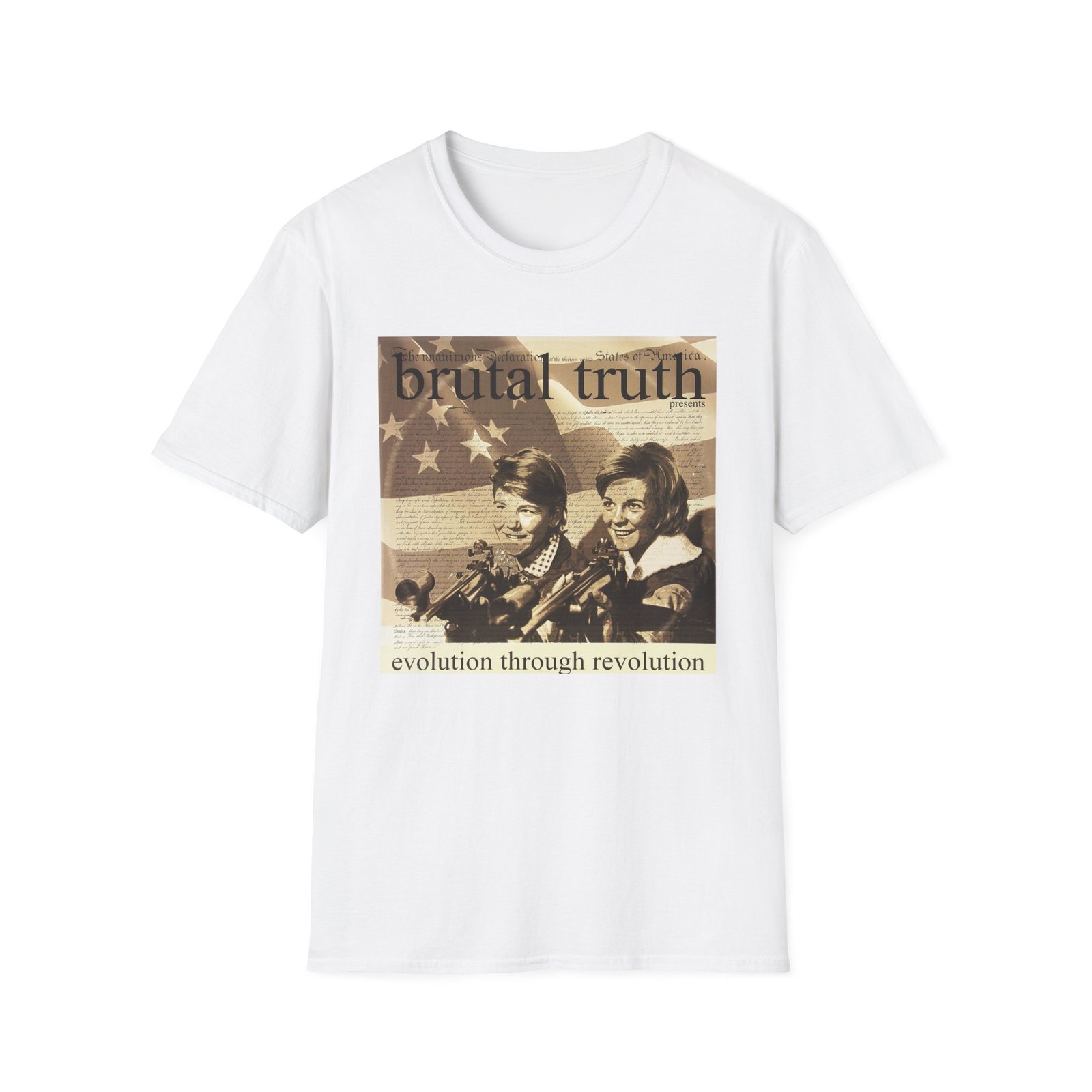 Brutal Truth Evolution Through Revolution Unisex Softstyle T-Shirt