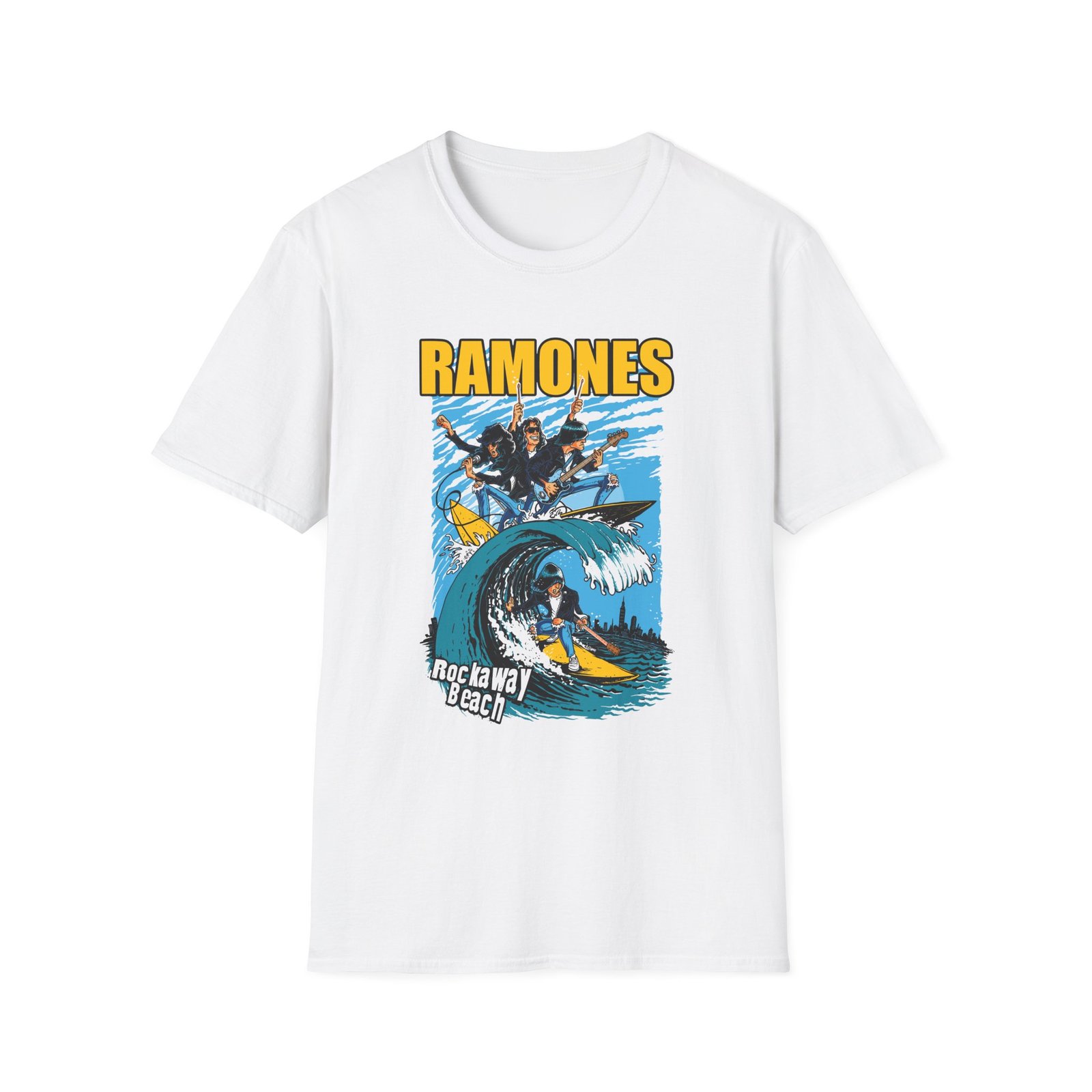 Ramones Rockaway Beach Unisex Softstyle T-Shirt