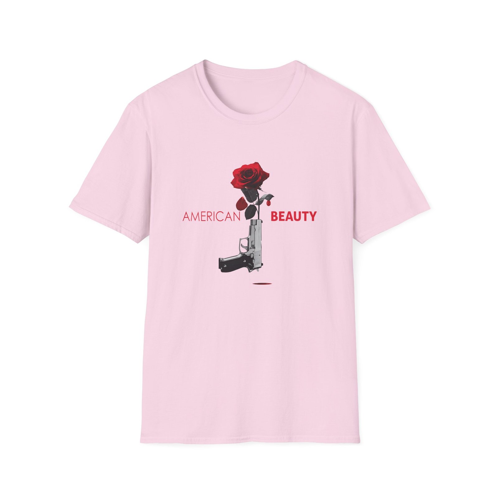 Annette Bening American Beauty Gun and Rose Unisex Softstyle T-Shirt