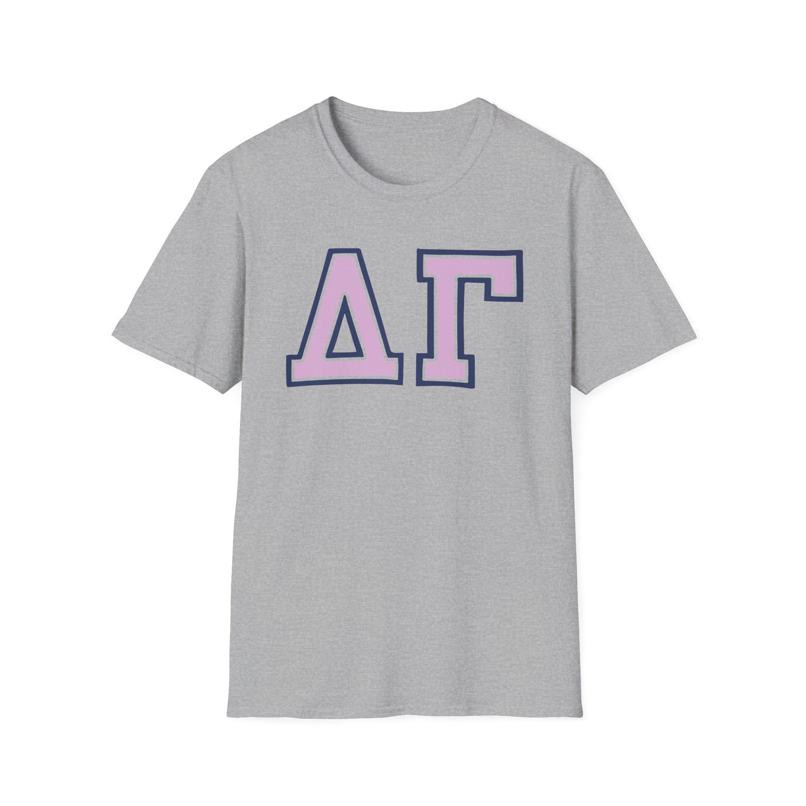 Delta Gamma Chenille Letter Unisex Softstyle T-Shirt