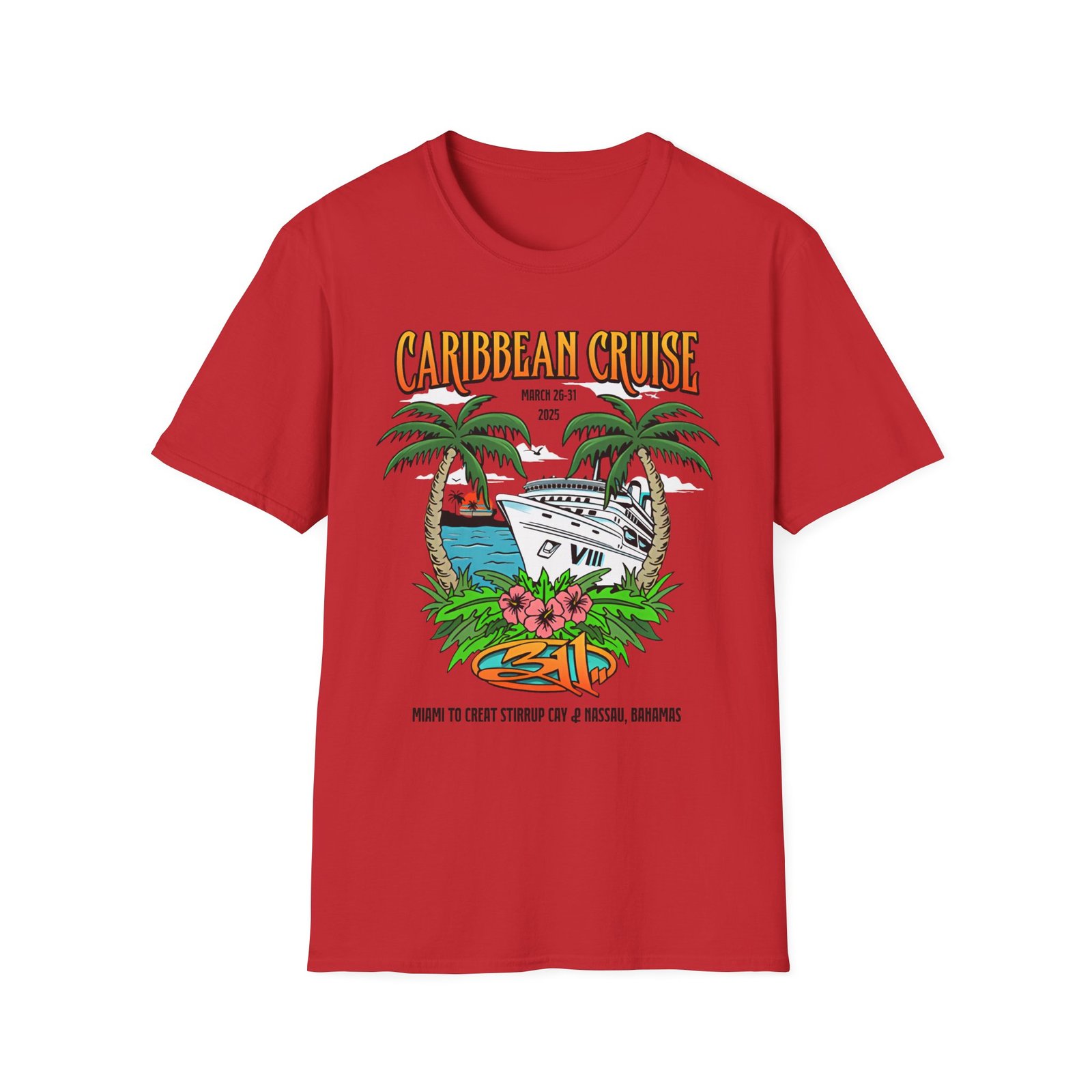 311 Caribbean Cruise 2025 Boat Unisex Softstyle T-Shirt