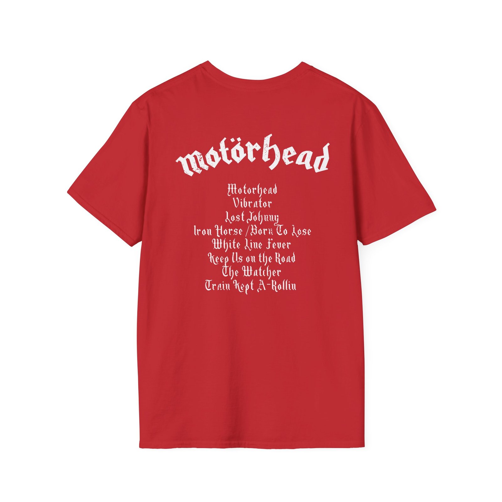 Motorhead Motörhead Tracklist Unisex Softstyle T-Shirt