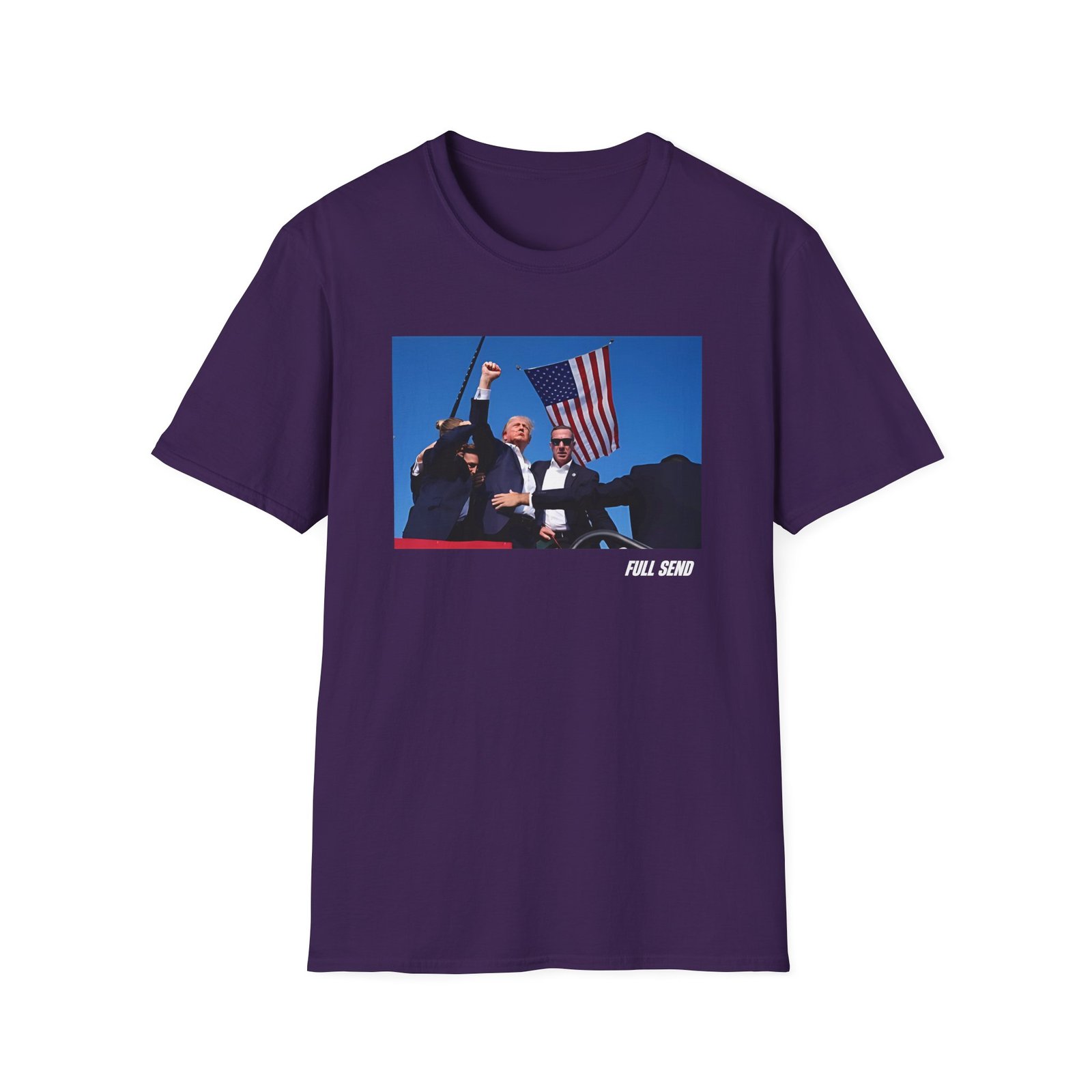 Full Send Trump Fight Unisex Softstyle T-Shirt