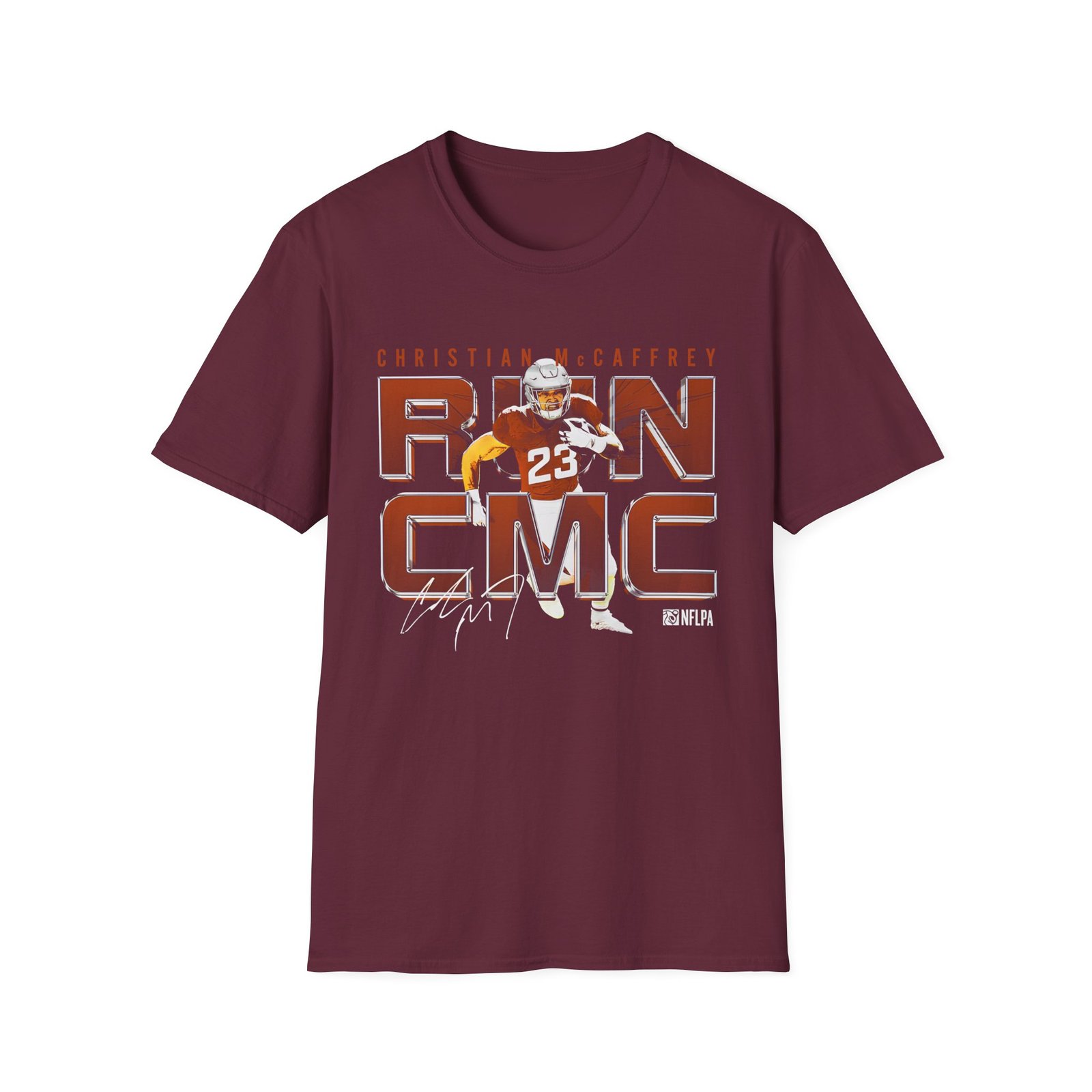 Christian Mccaffrey Run CMC Metal Unisex Softstyle T-Shirt