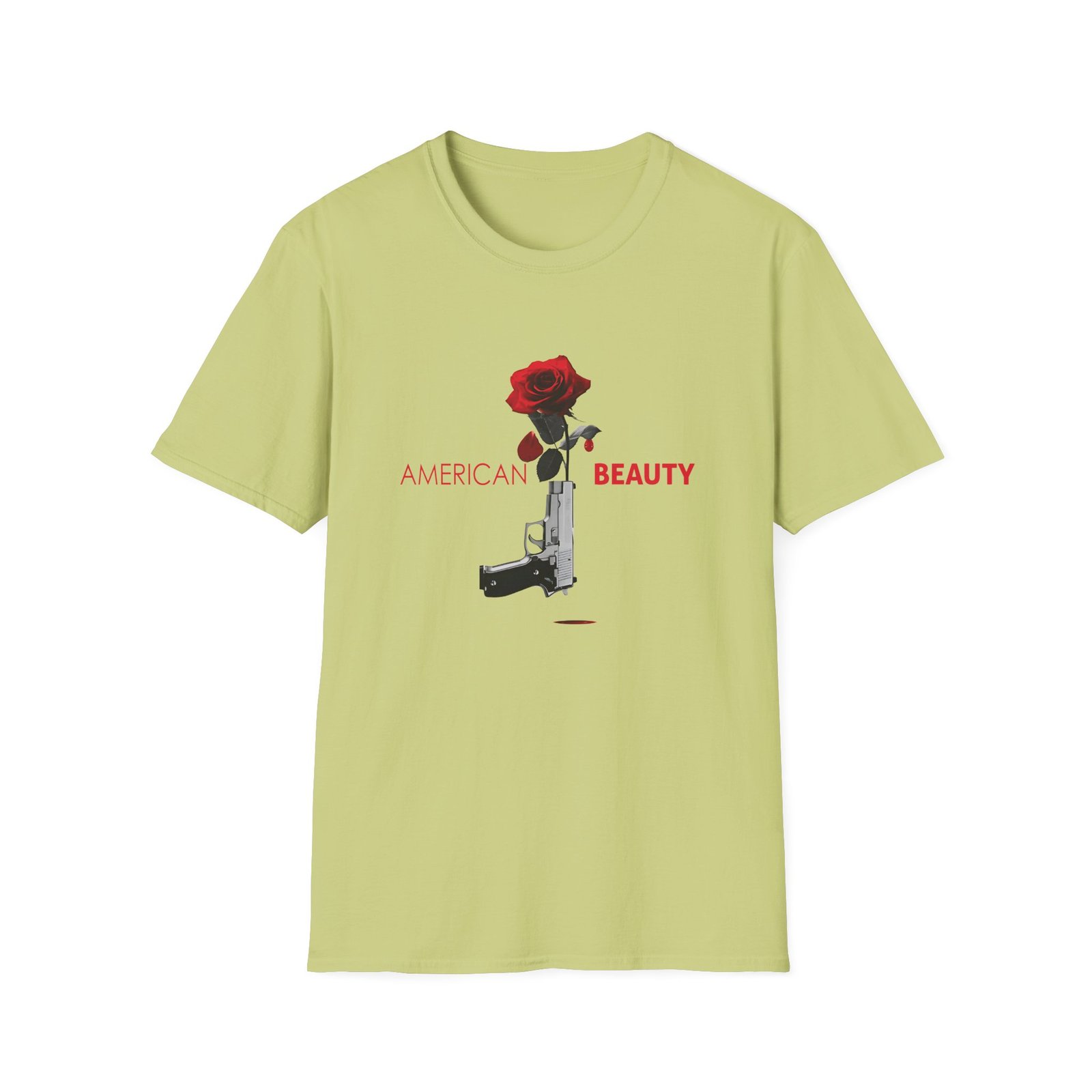 Annette Bening American Beauty Gun and Rose Unisex Softstyle T-Shirt