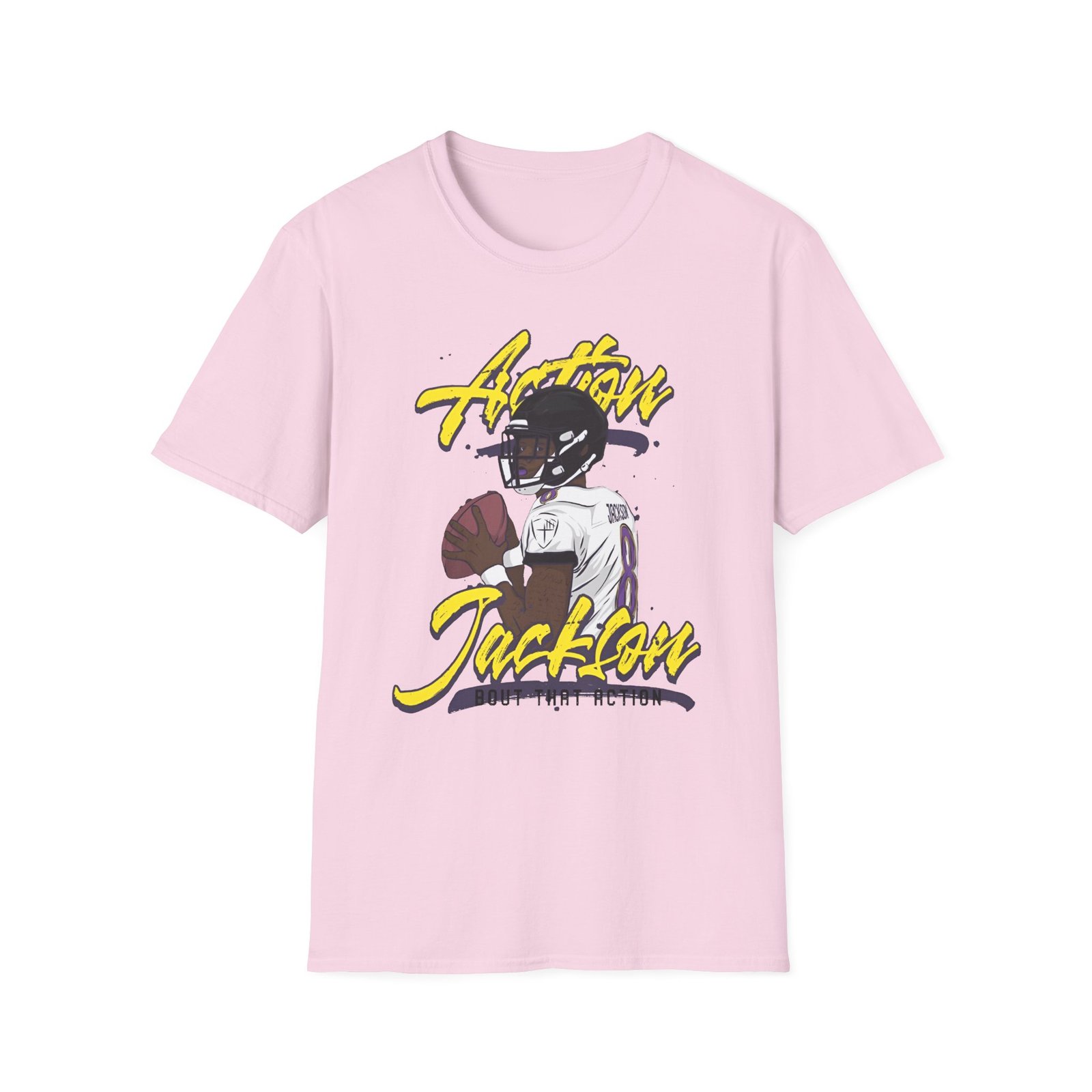 Lamar Jackson The Prodigy Action Jackson Unisex Softstyle T-Shirt