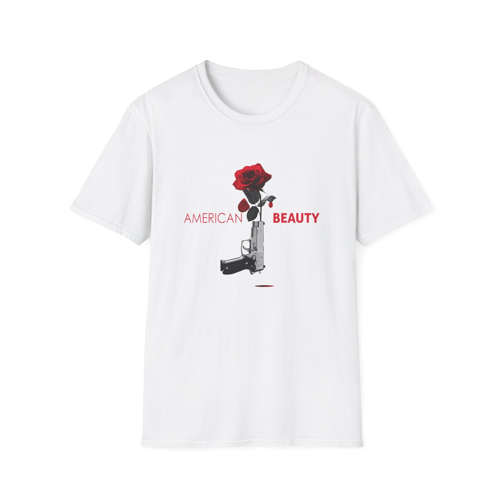 Annette Bening American Beauty Gun and Rose Unisex Softstyle T-Shirt