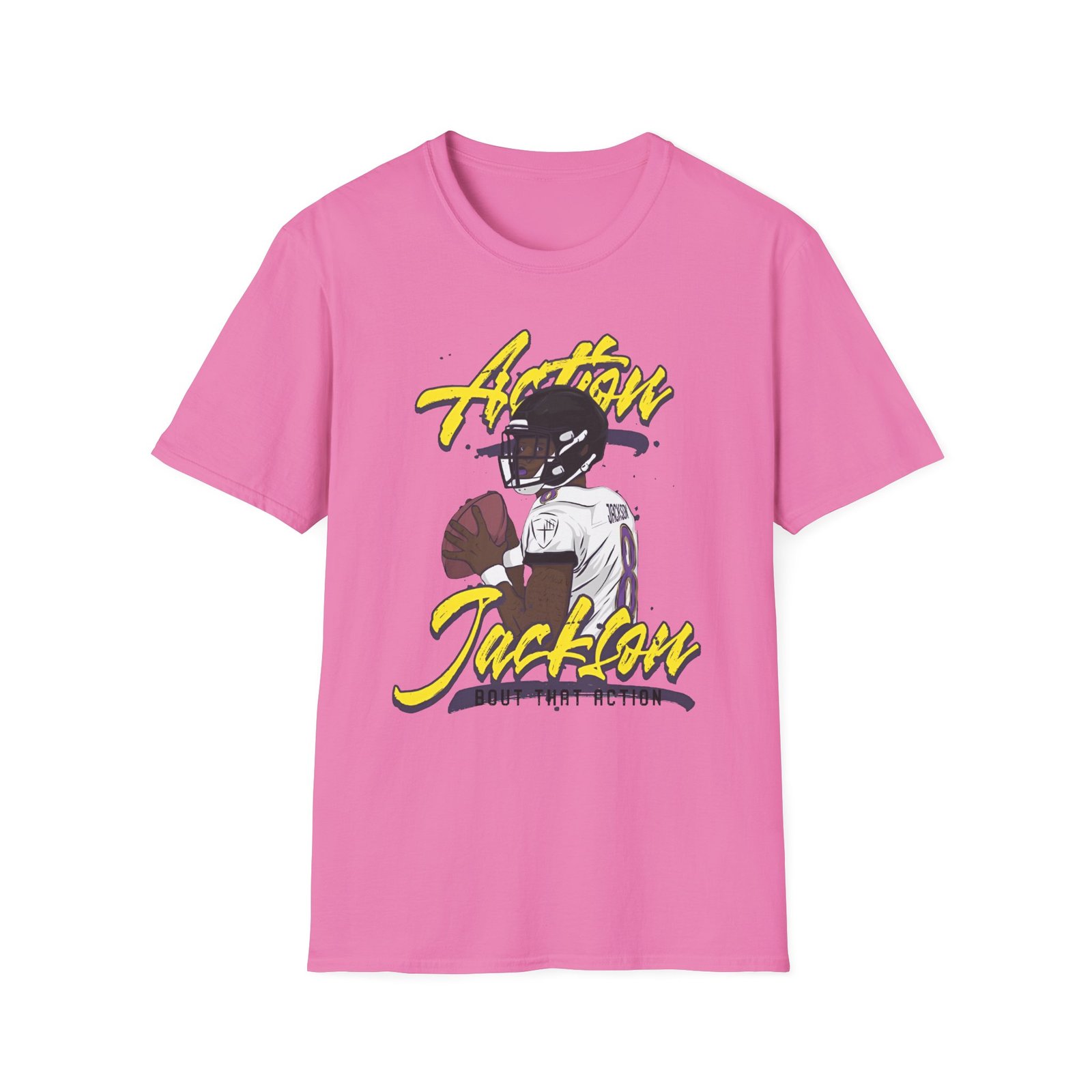 Lamar Jackson The Prodigy Action Jackson Unisex Softstyle T-Shirt