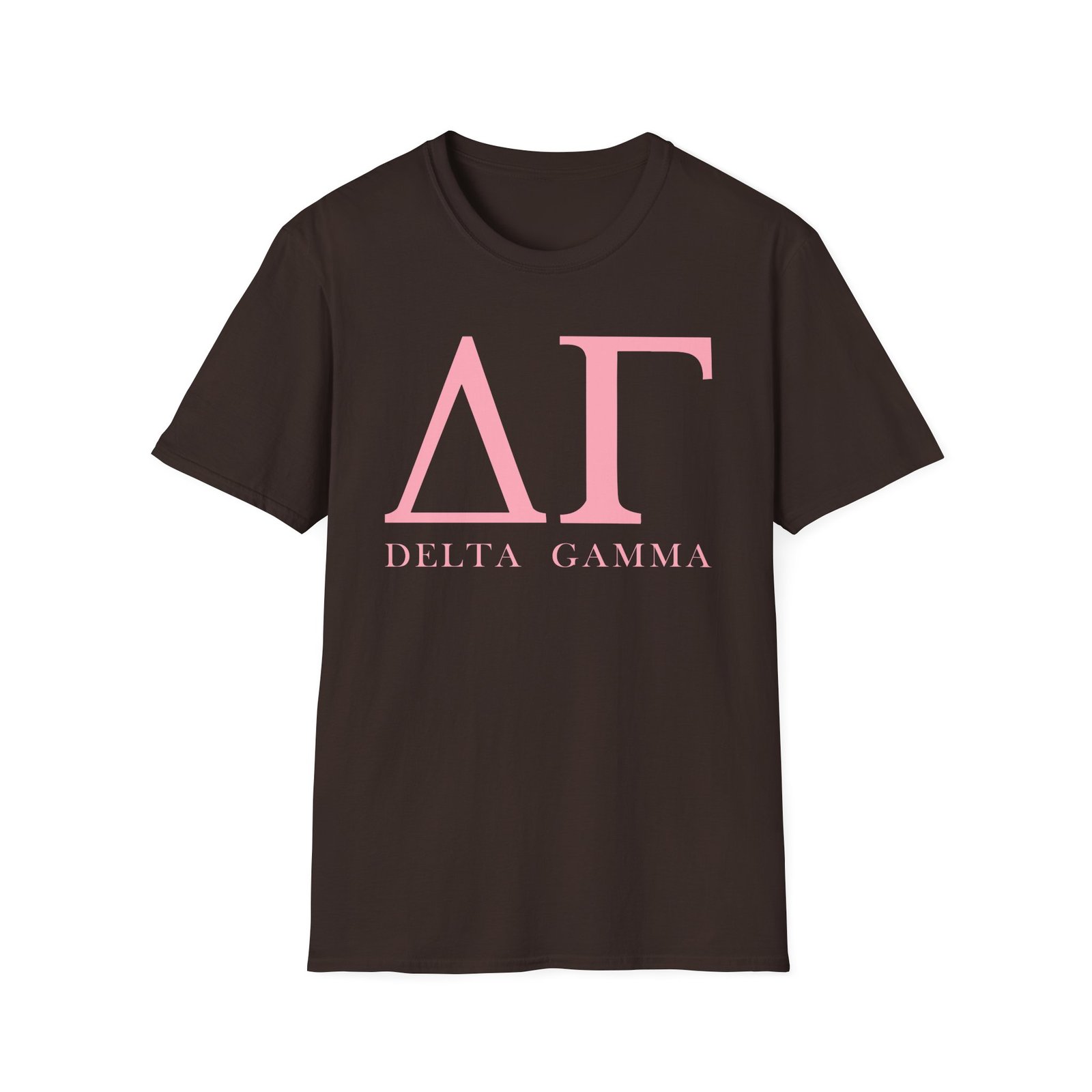 Delta Gamma Pink Letter Unisex softstyle T-Shirt