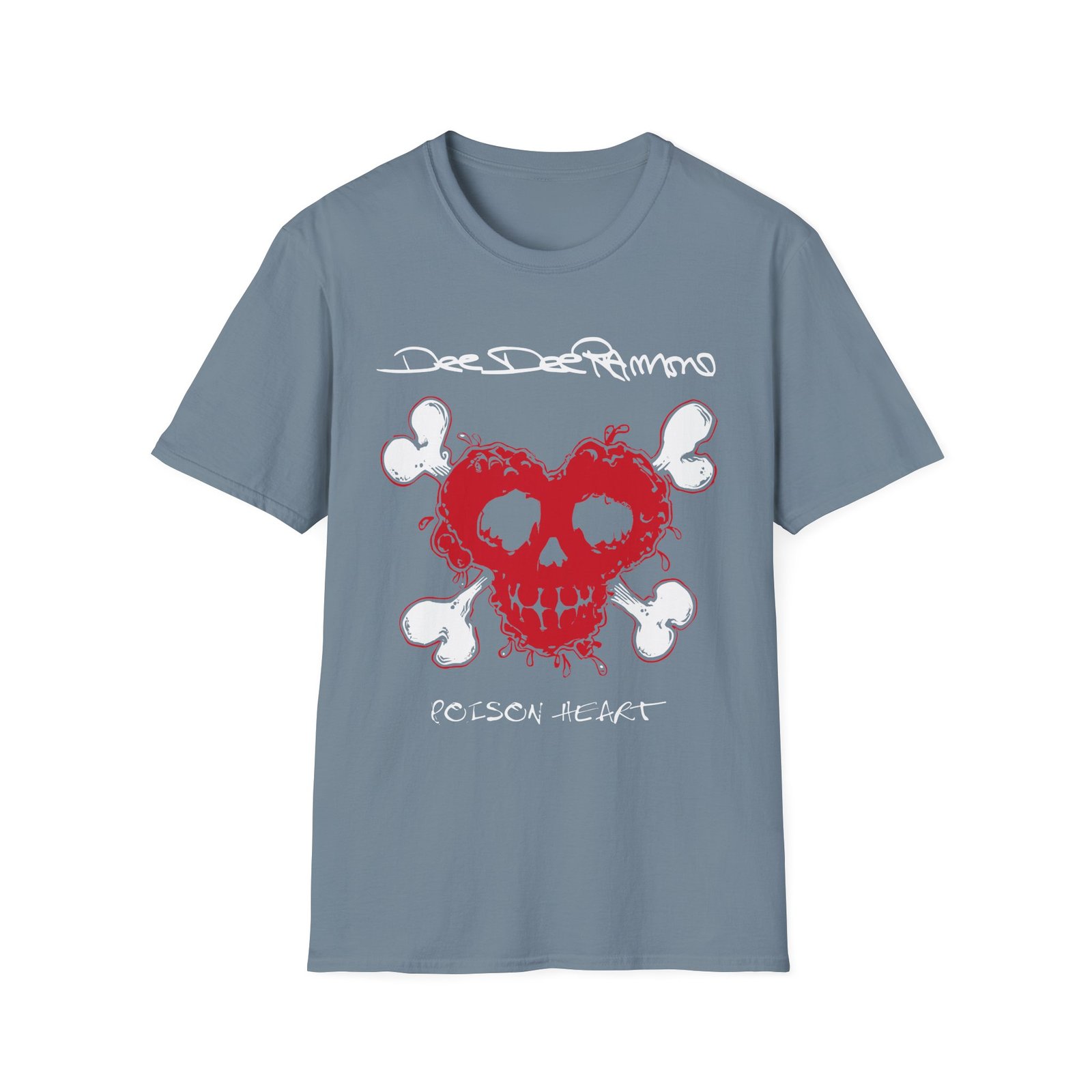 Ramones Distressed Poison Heart Unisex Softstyle T-Shirt