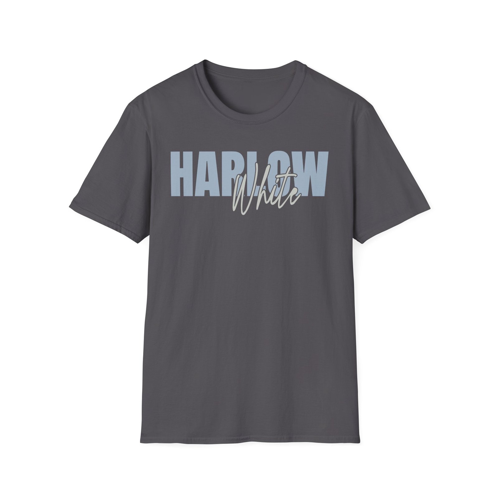 Harlow and Popcorn White Unisex Softstyle T-Shirt