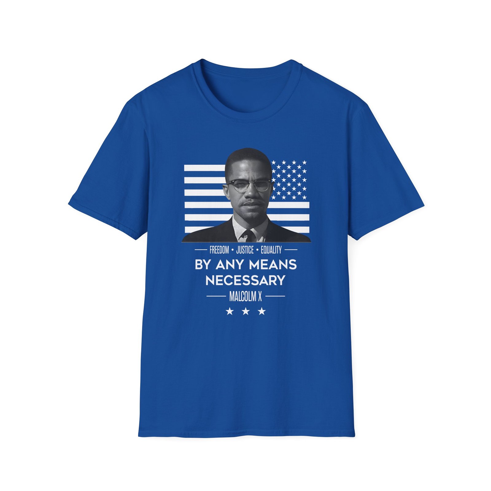 Malcolm X by Any Means Necessary Unisex Softstyle T-Shirt