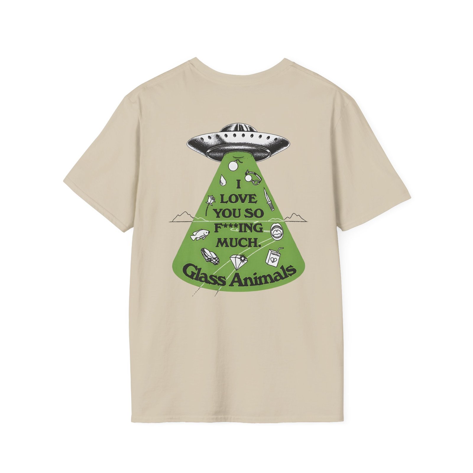 Glass Animals I Love You So F***ing Much Glow-In-The-Dark Unisex Softstyle T-Shirt