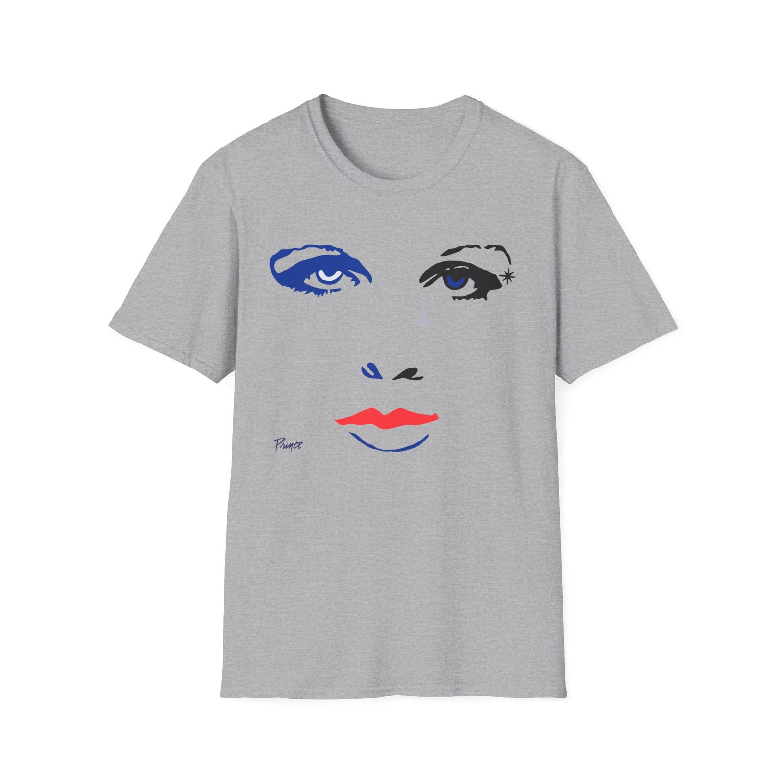 Prince Purple Rain Face Unisex Softstyle T-Shirt