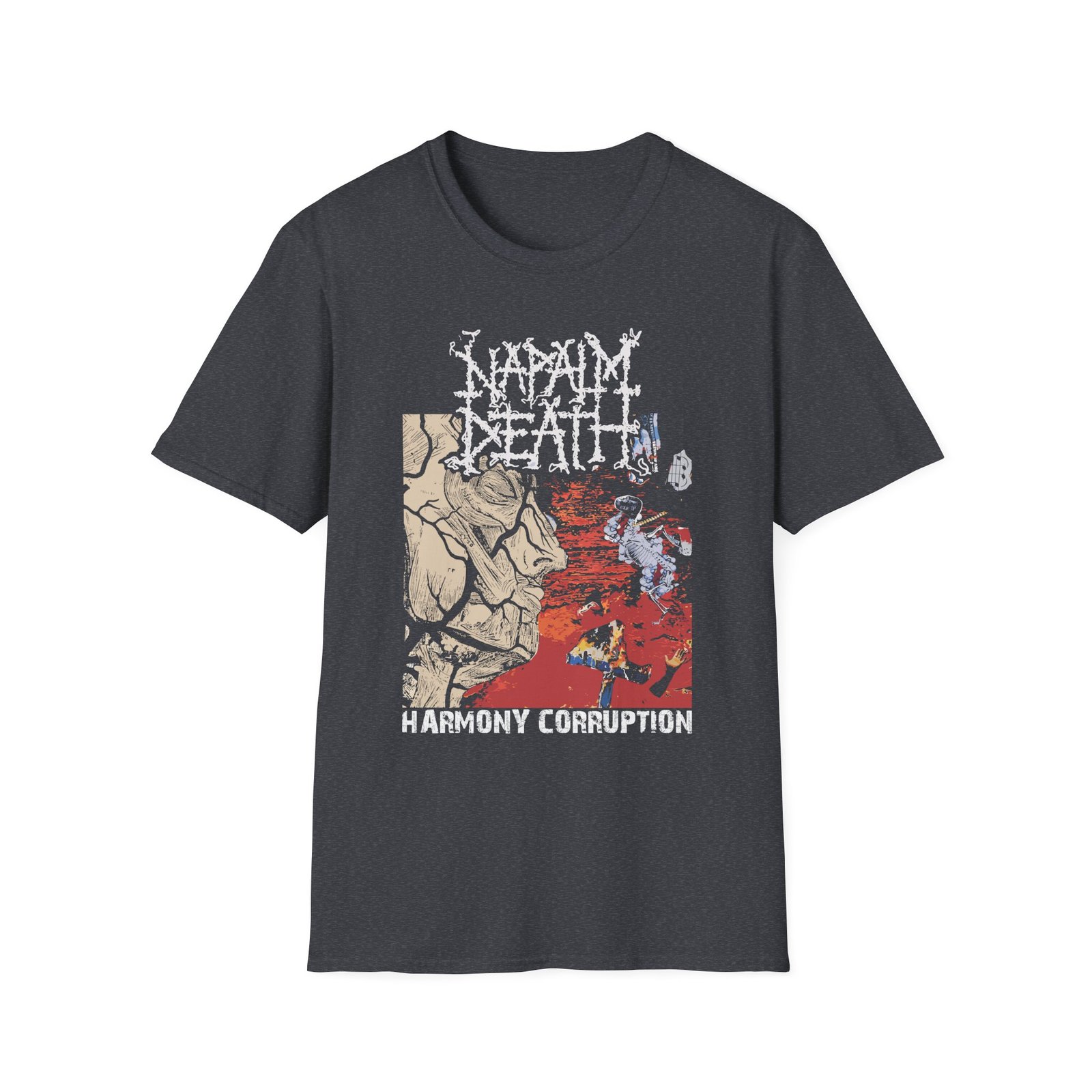 Napalm Death Harmony Corruption Unisex Softstyle T-Shirt