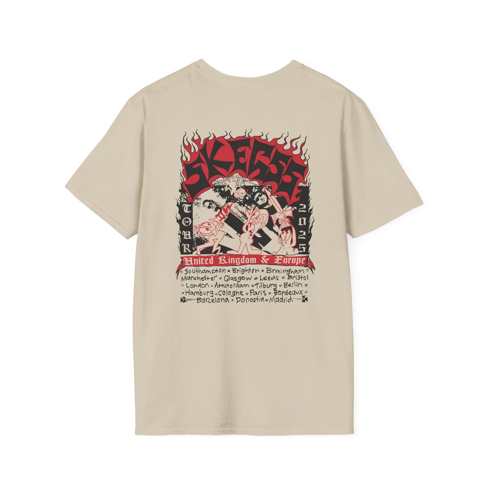 Skegss Uk Eu Tour 2025 Unisex Softstyle T-Shirt