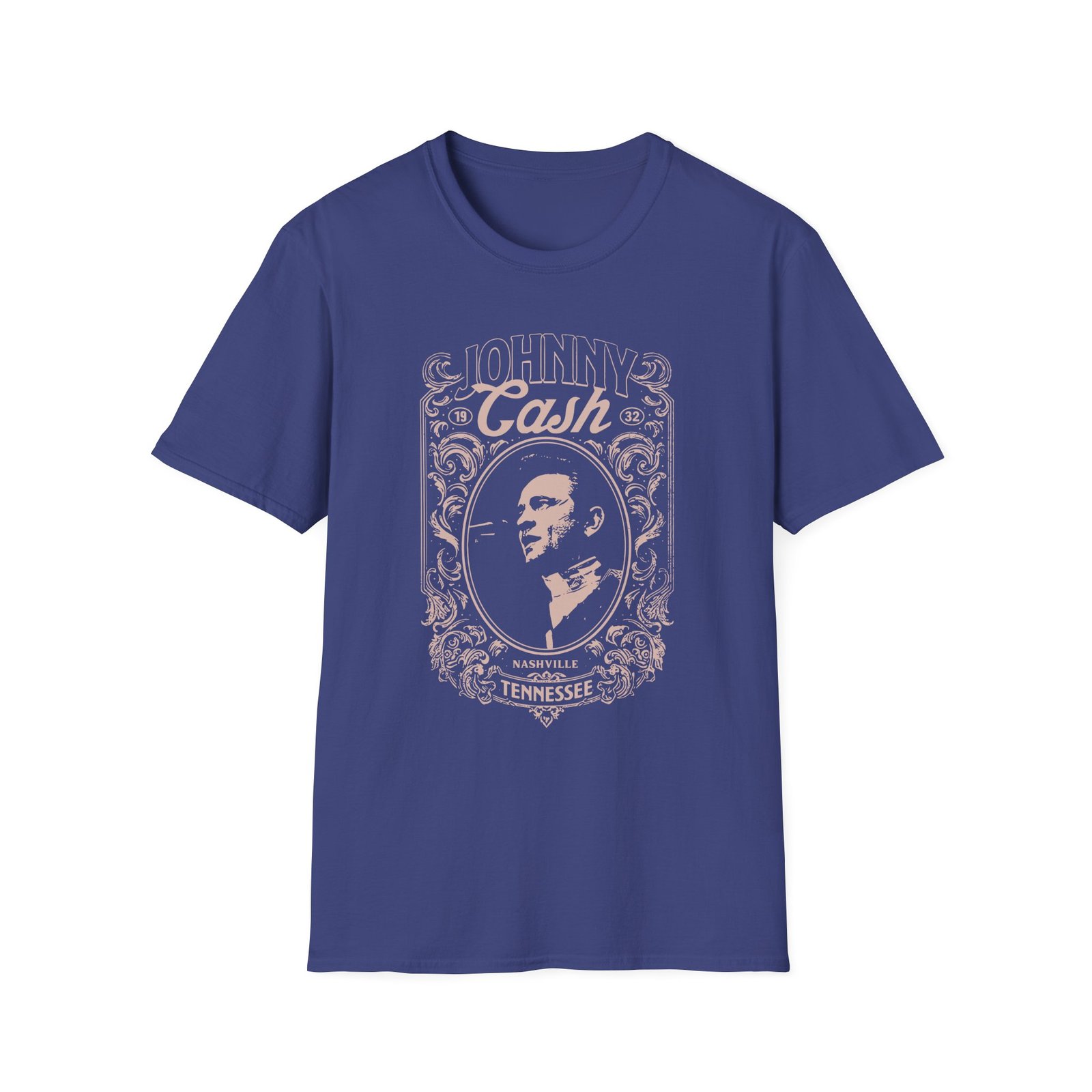 Johnny Cash Nashville Portrait Unisex Softstyle T-Shirt