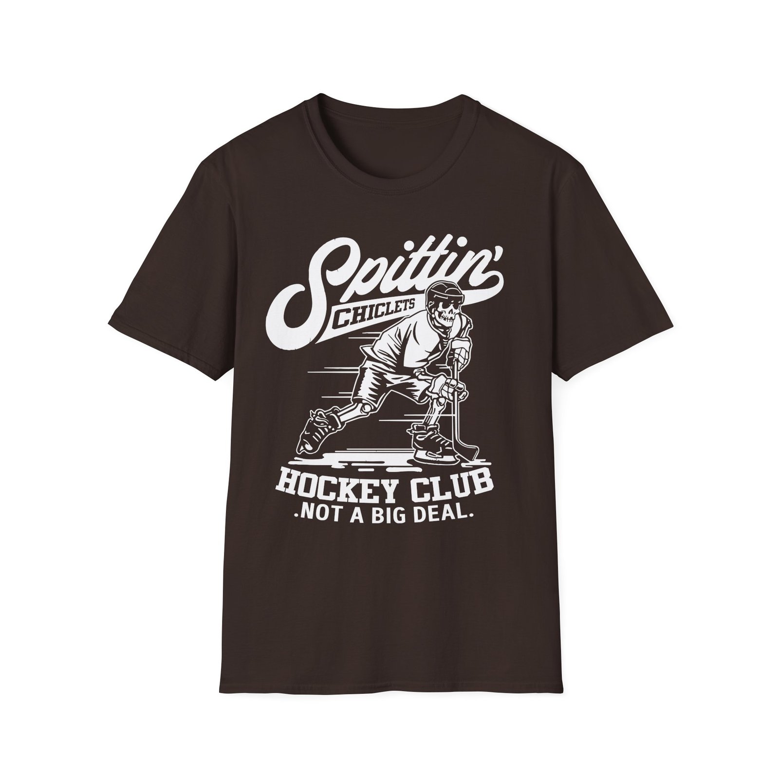 Spittin Chiclets Hockey Club Skel Unisex Softstyle T-Shirt