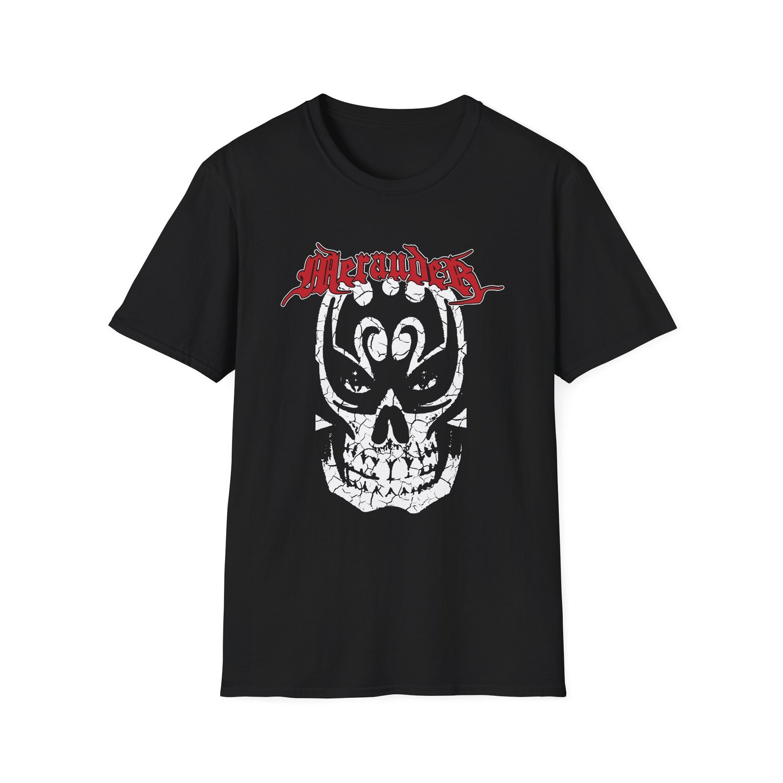 Merauder Cracked Skull Unisex Softstyle T-Shirt