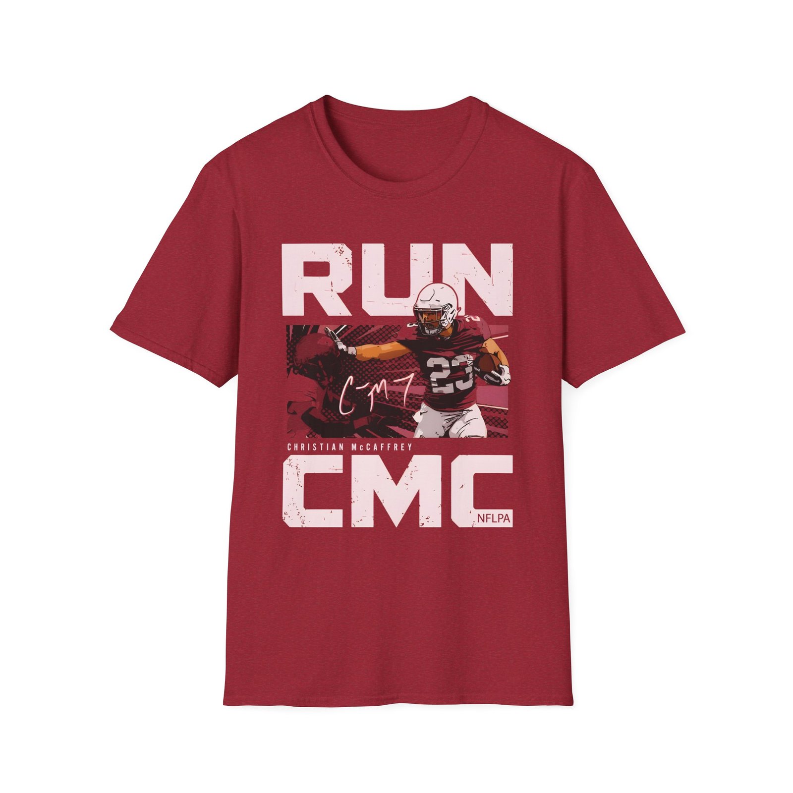 Christian Mccaffrey Stiff Arm Unisex Softstyle T-Shirt