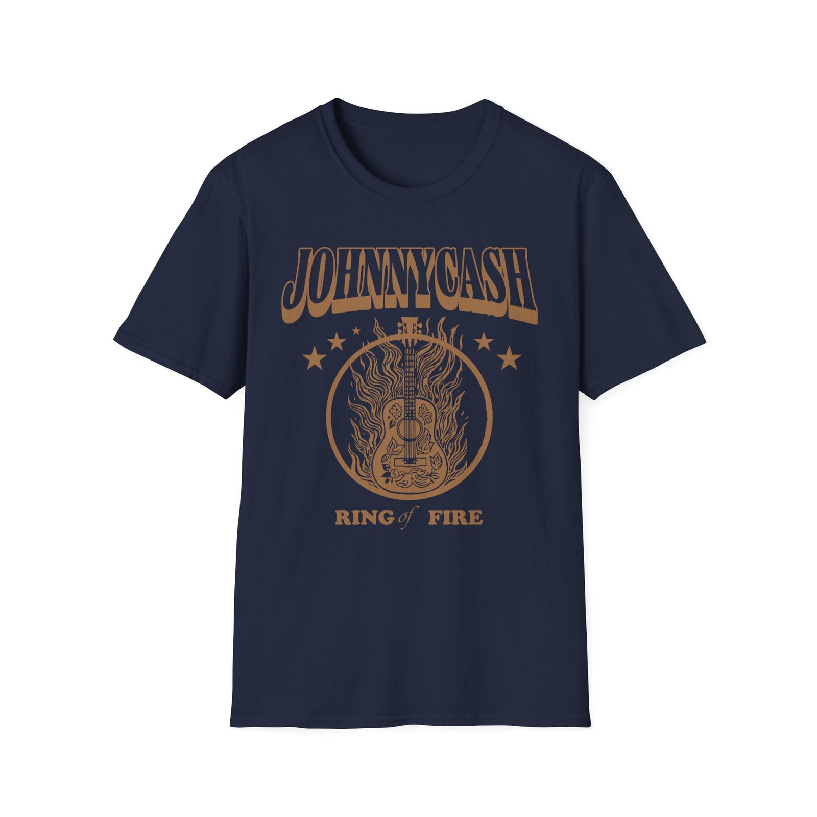 Johnny Cash Guitar Ring of Fire Unisex Softstyle T-Shirt