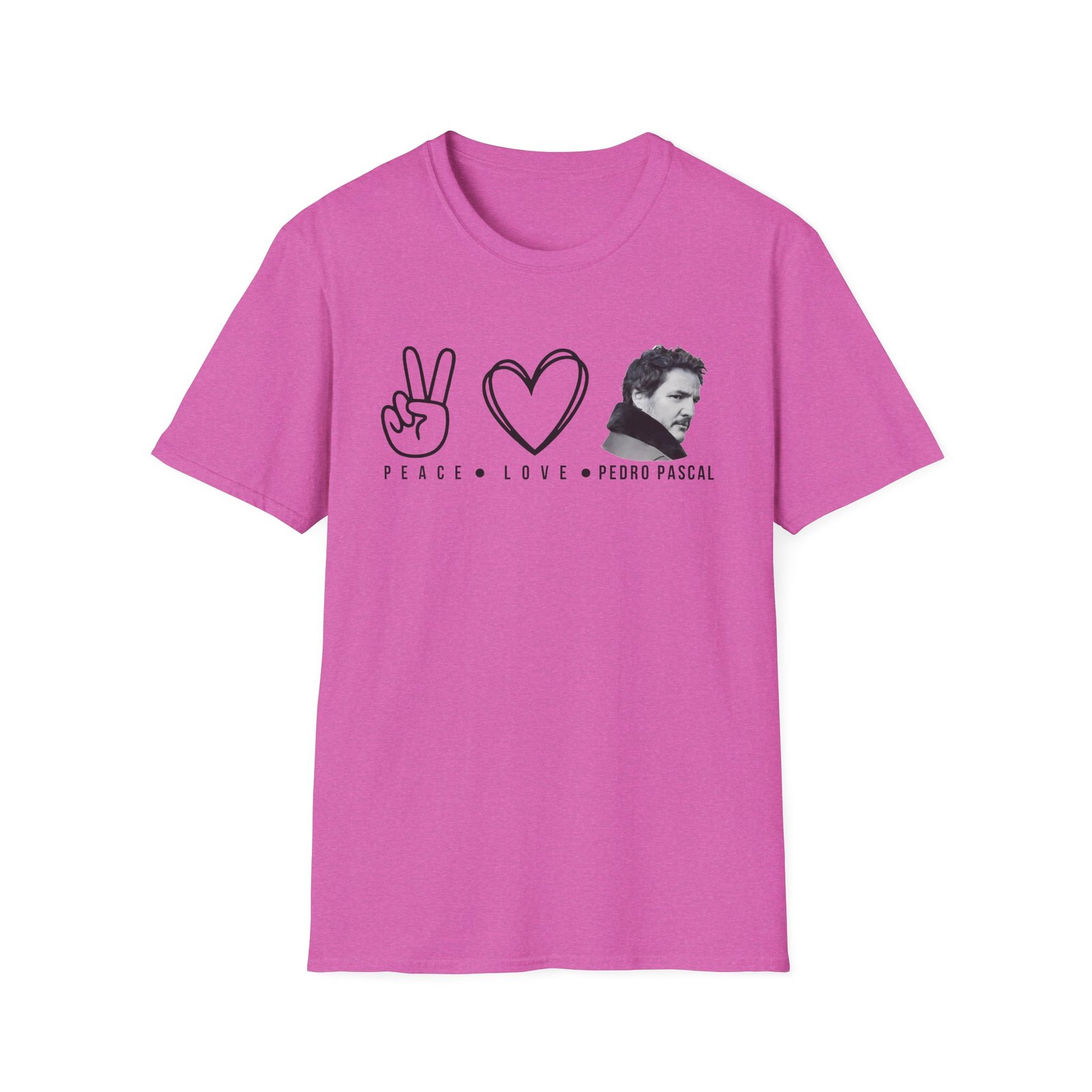 Peace Love Pedro Pascal Unisex Softstyle T-Shirt