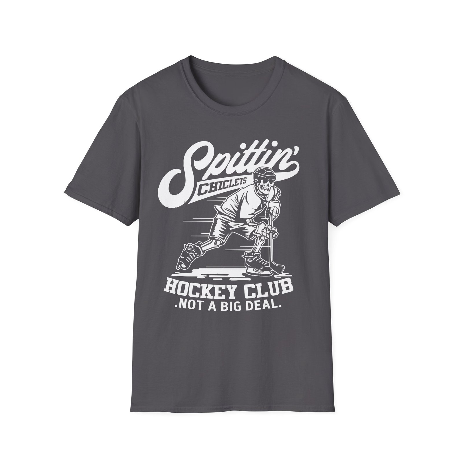 Spittin Chiclets Hockey Club Skel Unisex Softstyle T-Shirt