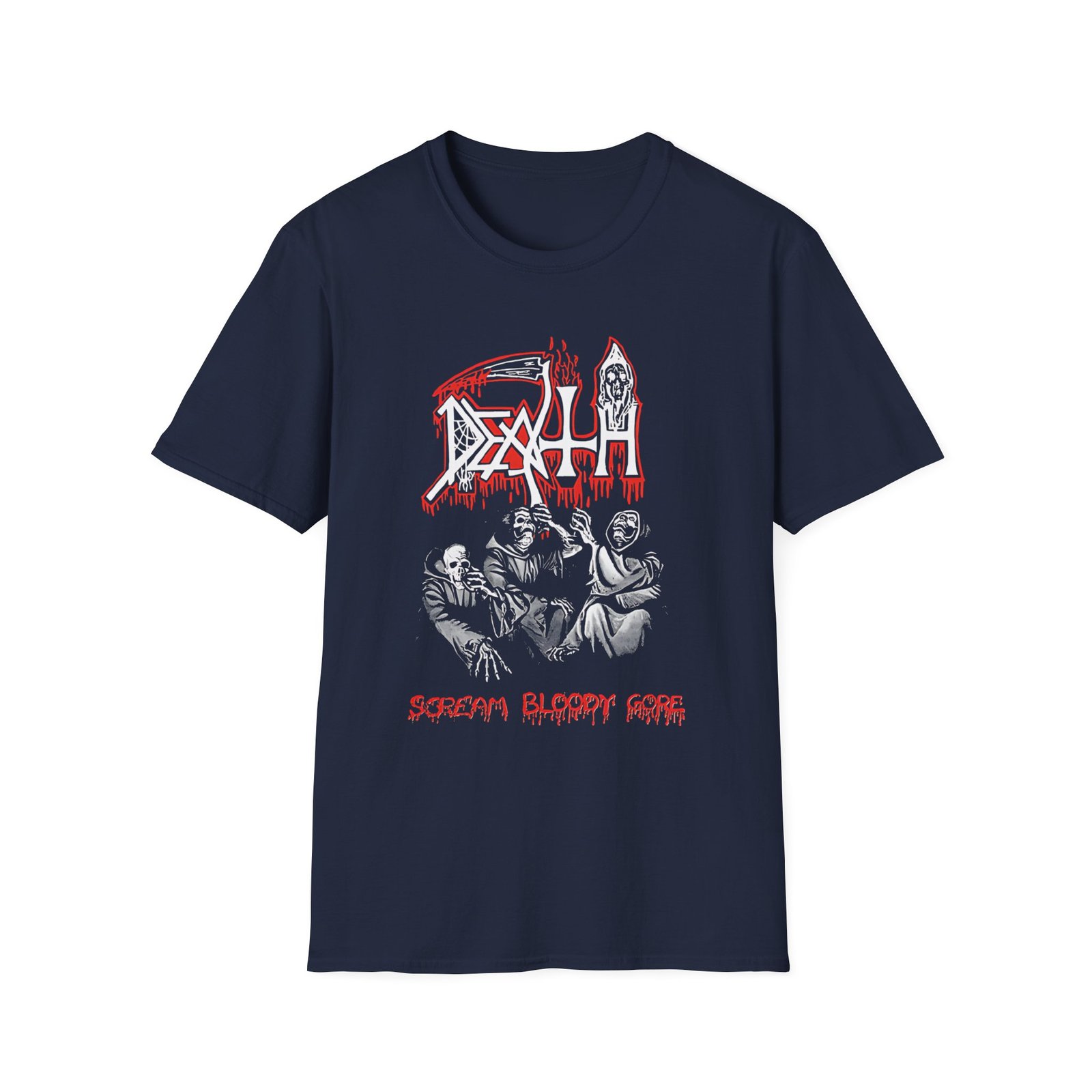 Death Scream Bloody Gore Throwback Unisex Softstyle T-Shirt