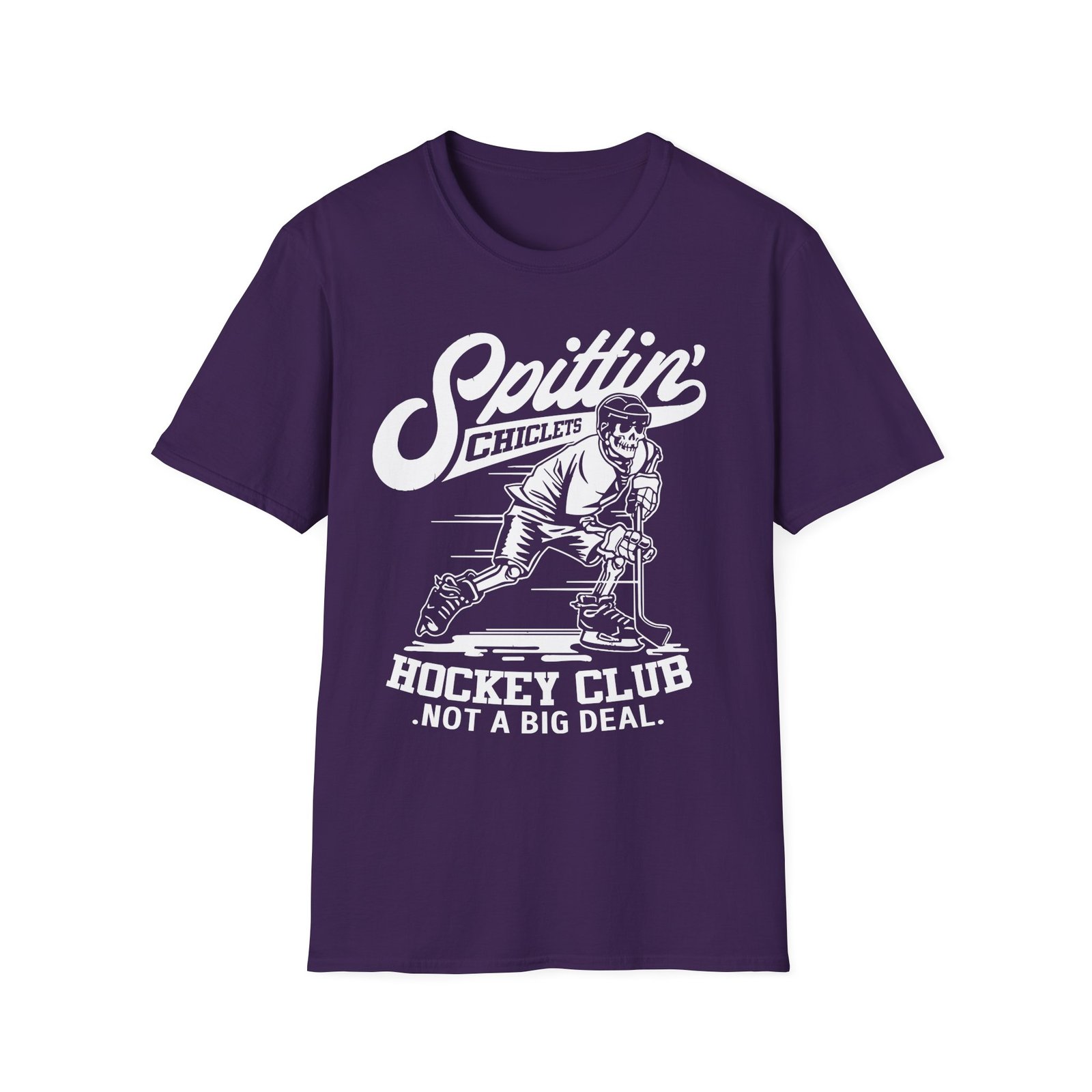 Spittin Chiclets Hockey Club Skel Unisex Softstyle T-Shirt
