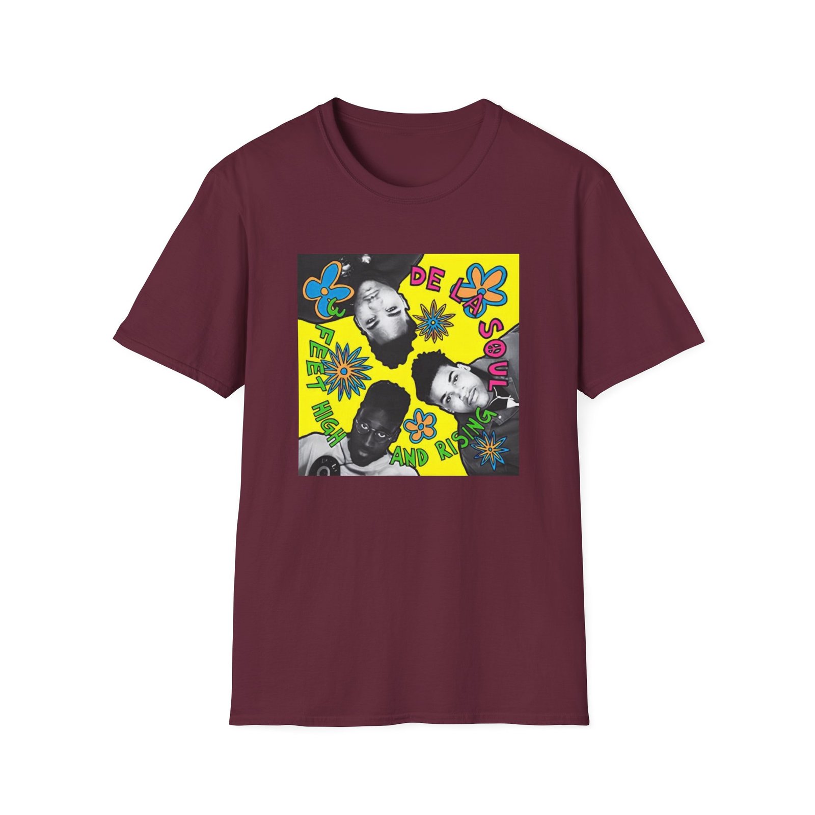 De La Soul 3 Feet High Album Cover Unisex Softstyle T-Shirt