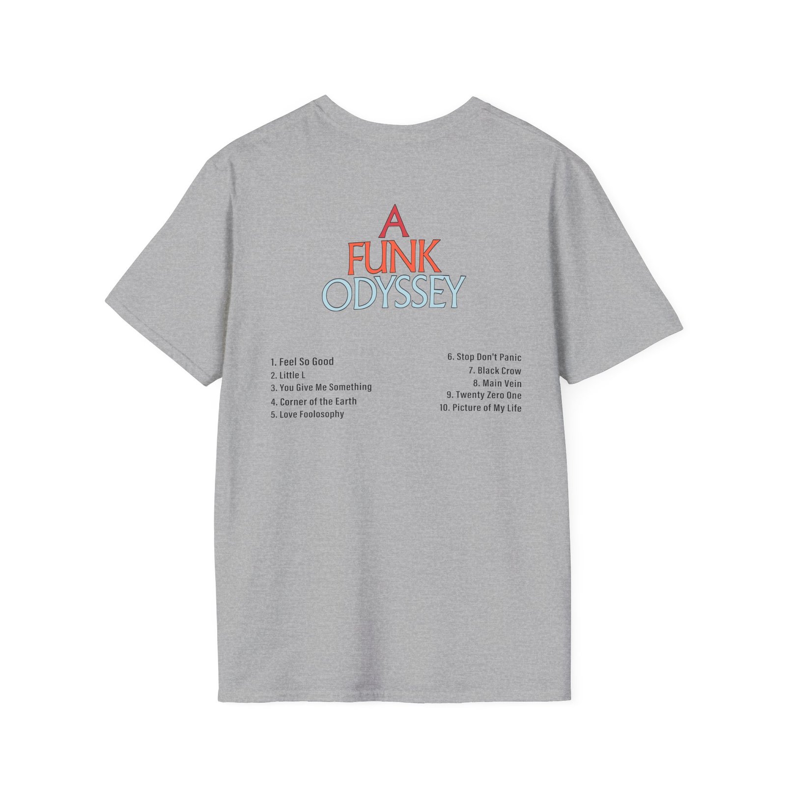 J Funk Odyssey Tracklist Unisex Softstyle T-Shirt
