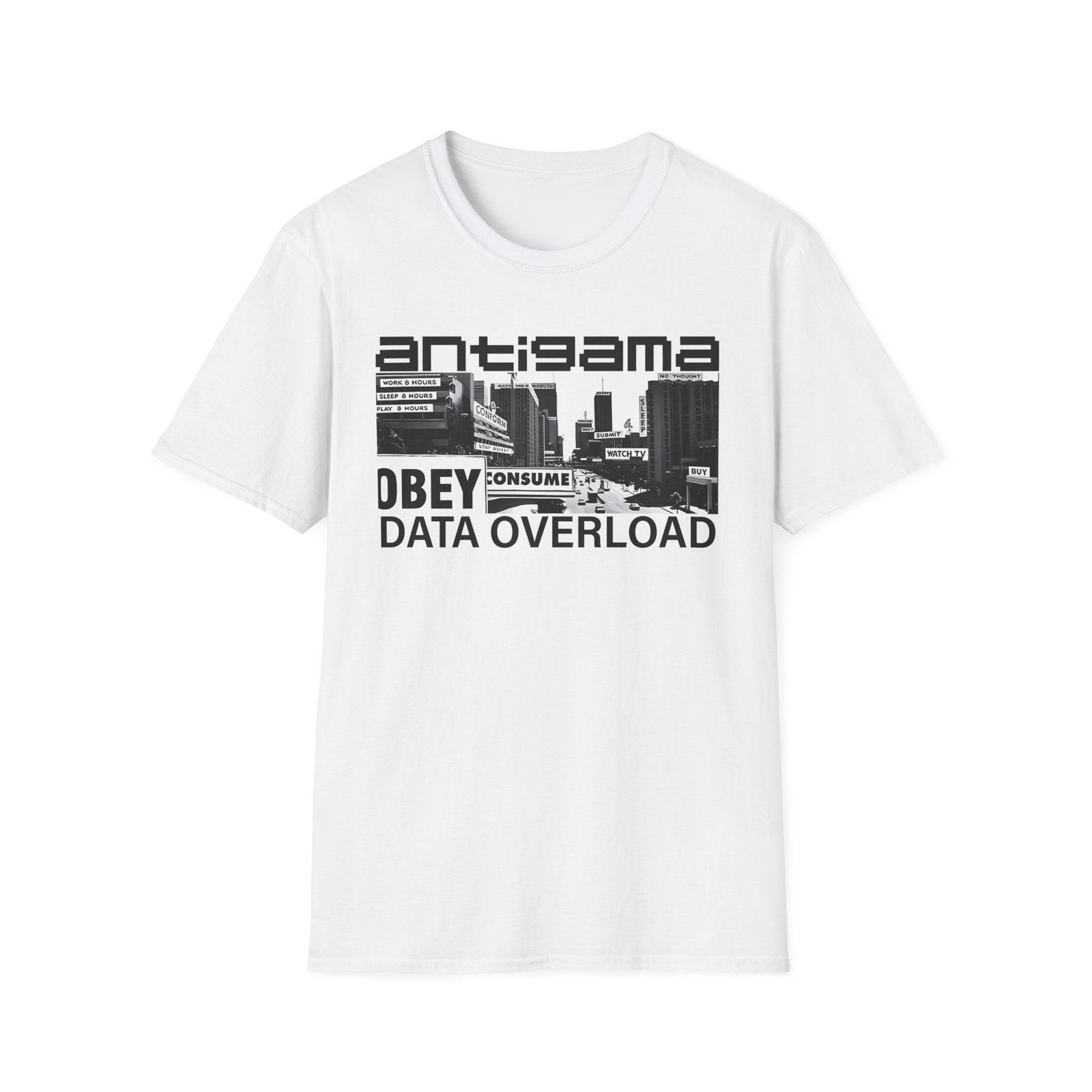Antigama Data Overload Unisex Softstyle T-Shirt