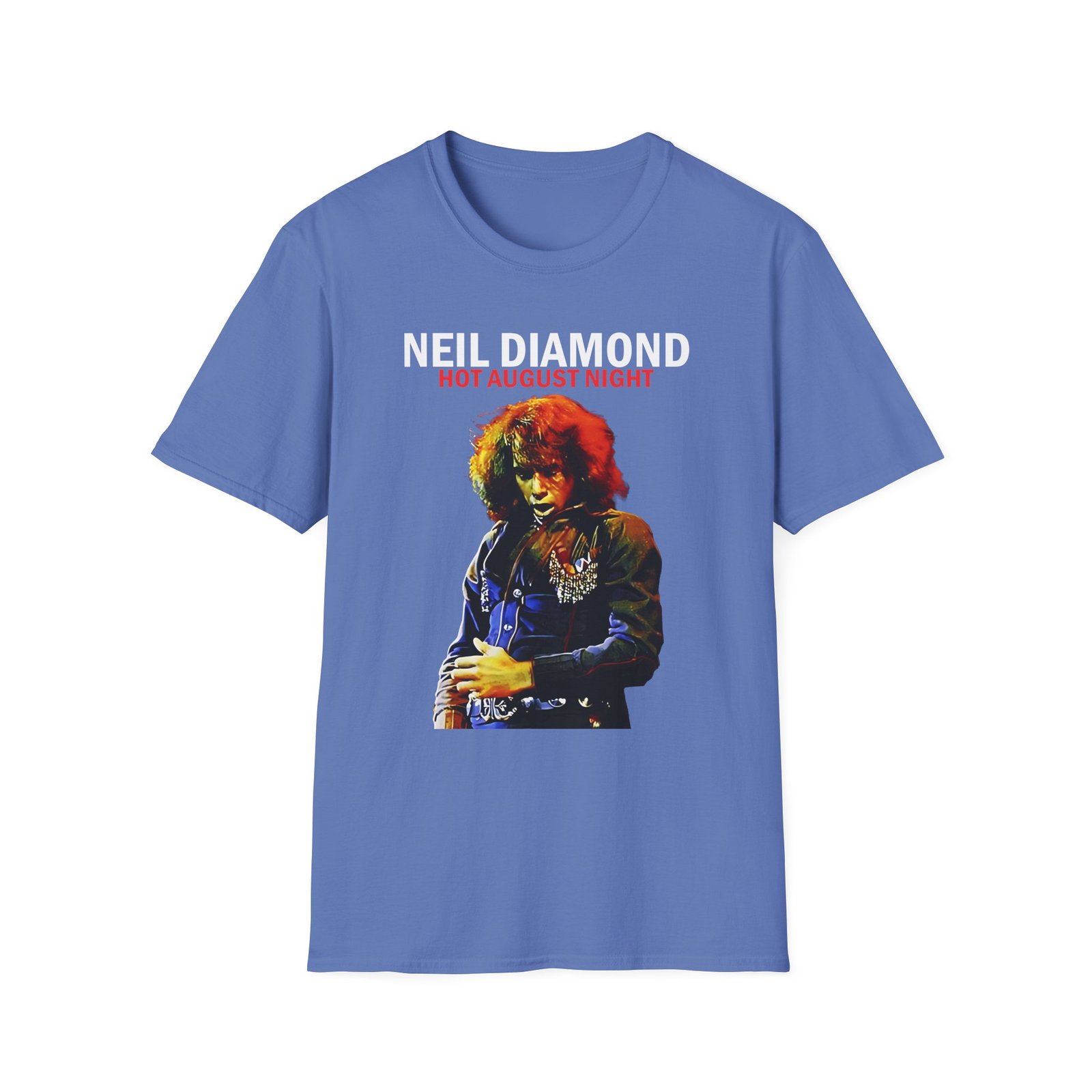 Neil Diamond Hot August Night Album Photo Unisex Softstyle T-Shirt