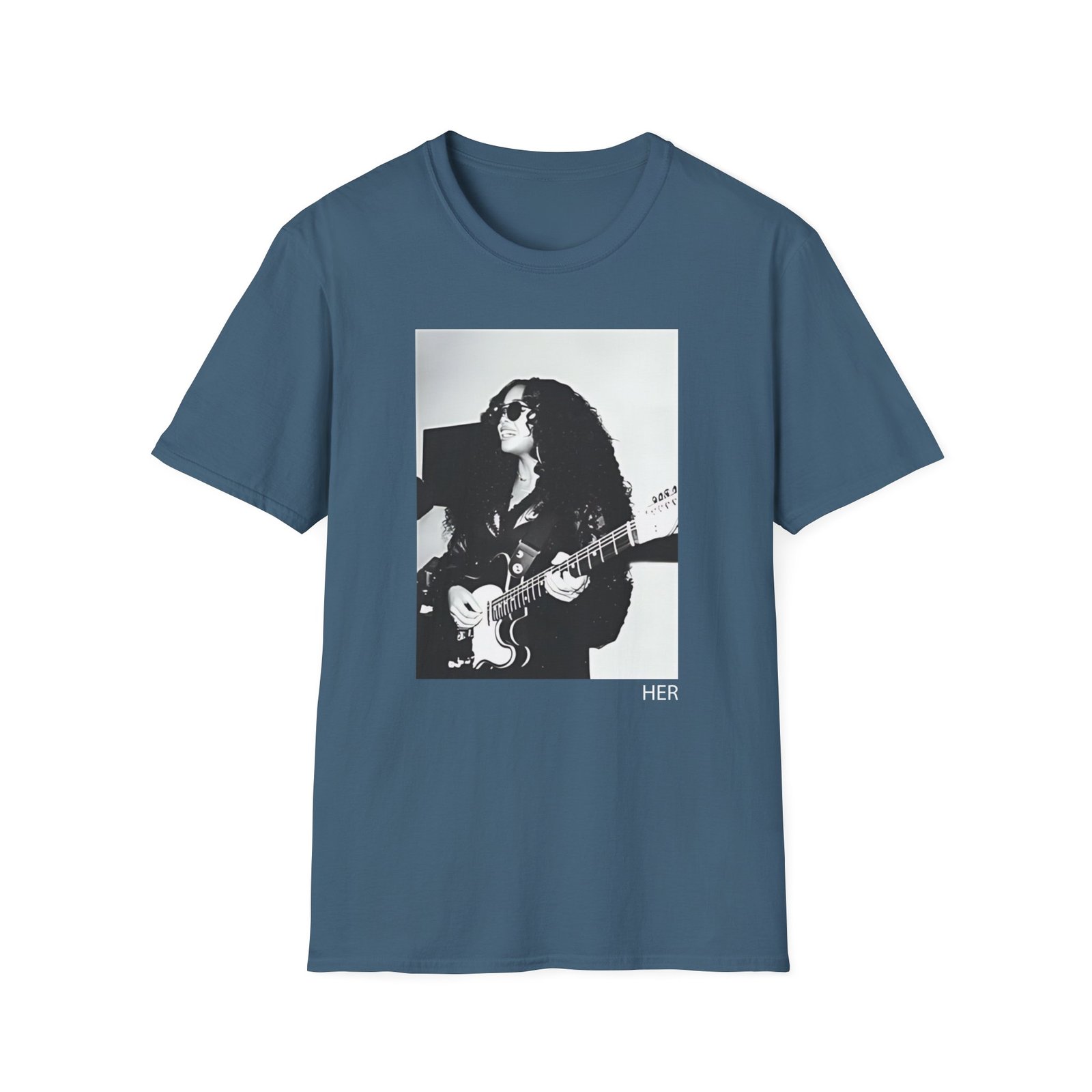 HER With Guitar Lightweight Unisex Softstyle T-Shirt