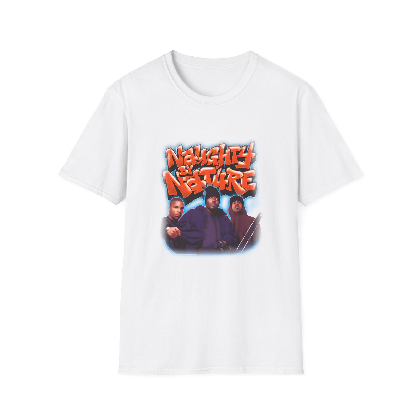 Naughty by Nature Airbrush Graffiti Unisex Softstyle T-Shirt