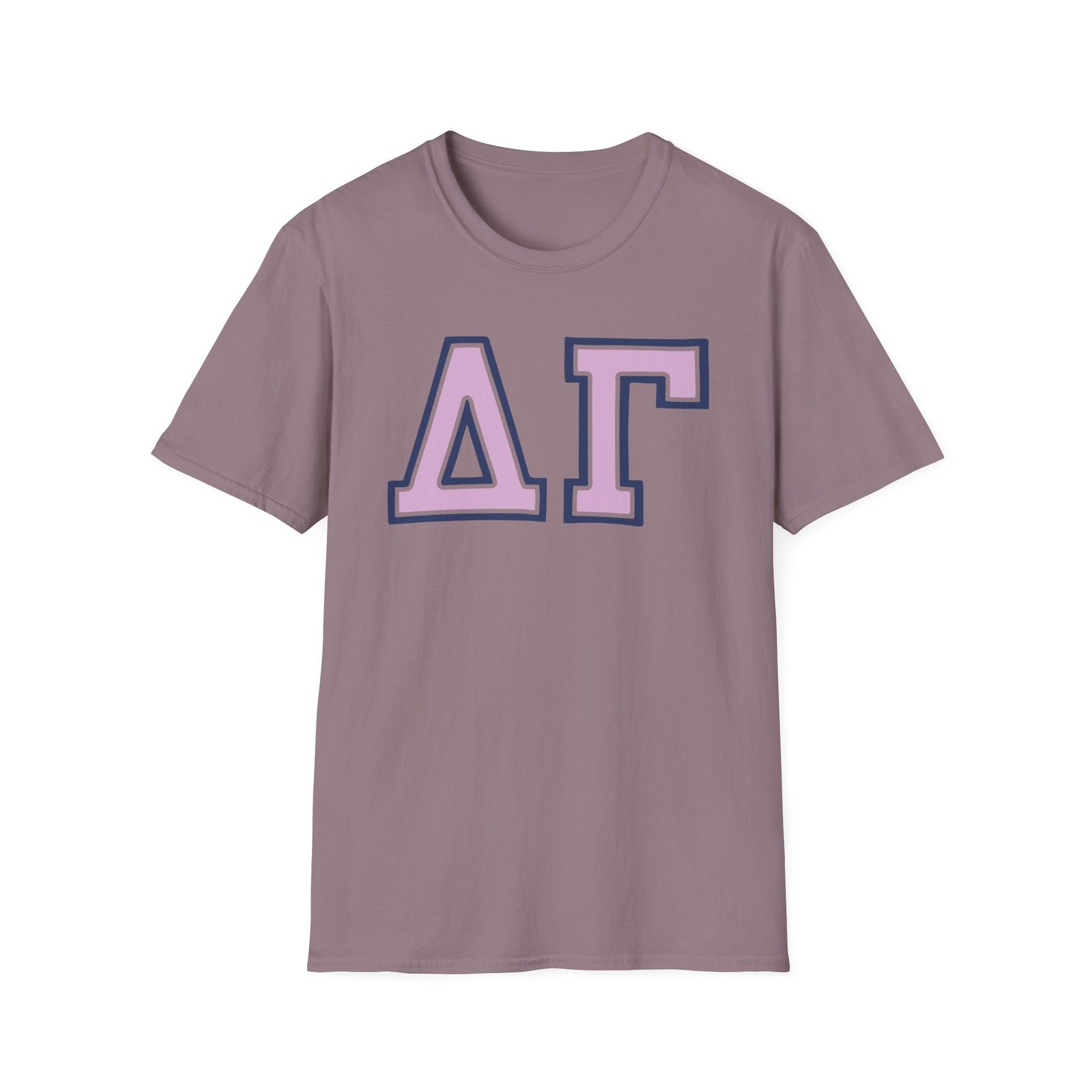 Delta Gamma Chenille Letter Unisex Softstyle T-Shirt