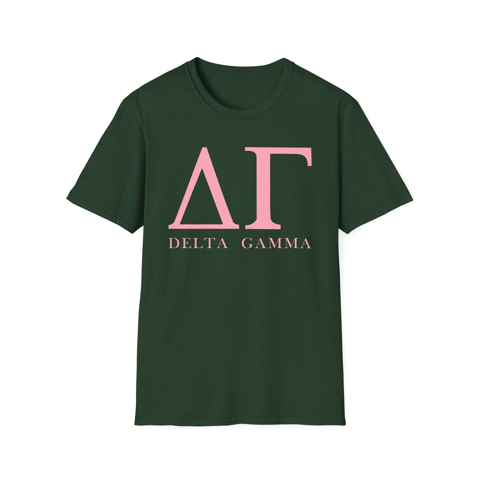 Delta Gamma Pink Letter Unisex softstyle T-Shirt