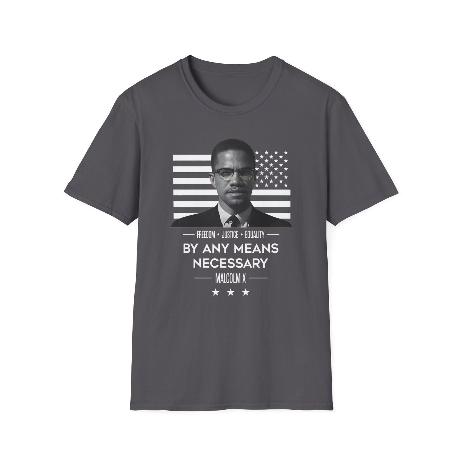 Malcolm X by Any Means Necessary Unisex Softstyle T-Shirt