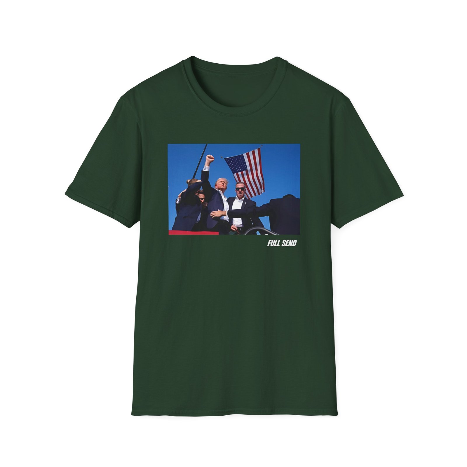 Full Send Trump Fight Unisex Softstyle T-Shirt