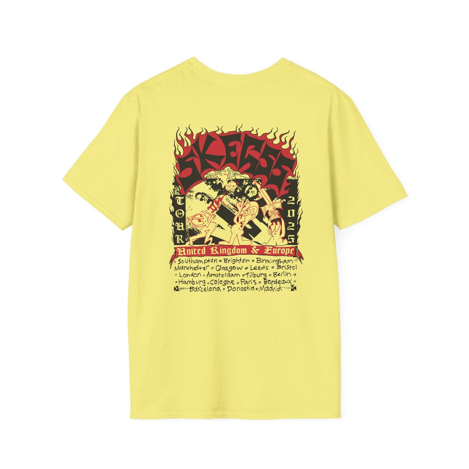 Skegss Uk Eu Tour 2025 Unisex Softstyle T-Shirt