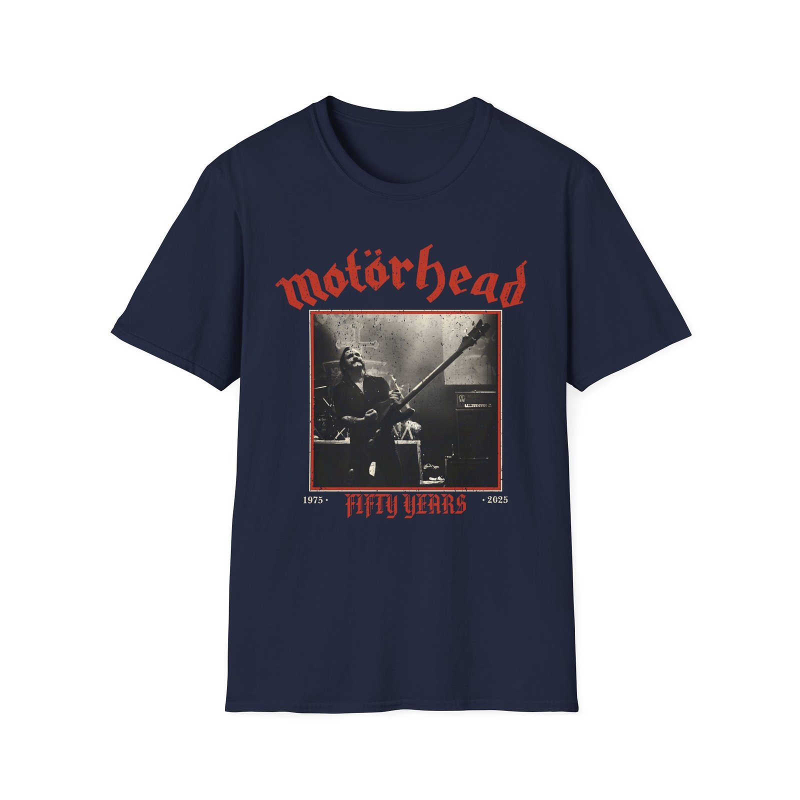 Motorhead Lemmy 50 Years Unisex Softstyle T-Shirt