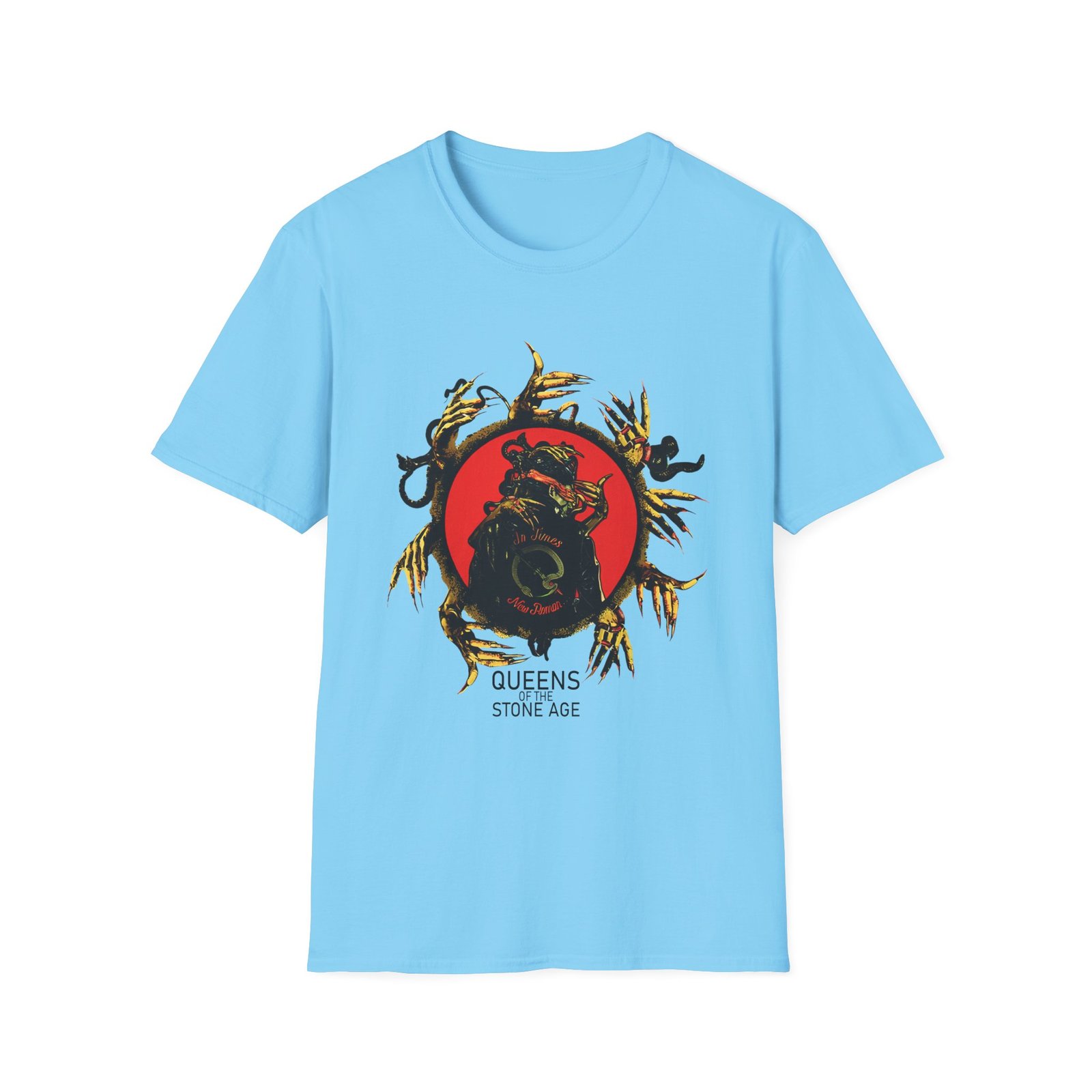 Queens of the Stone Age in Times New Roman Unisex Softstyle T-Shirt