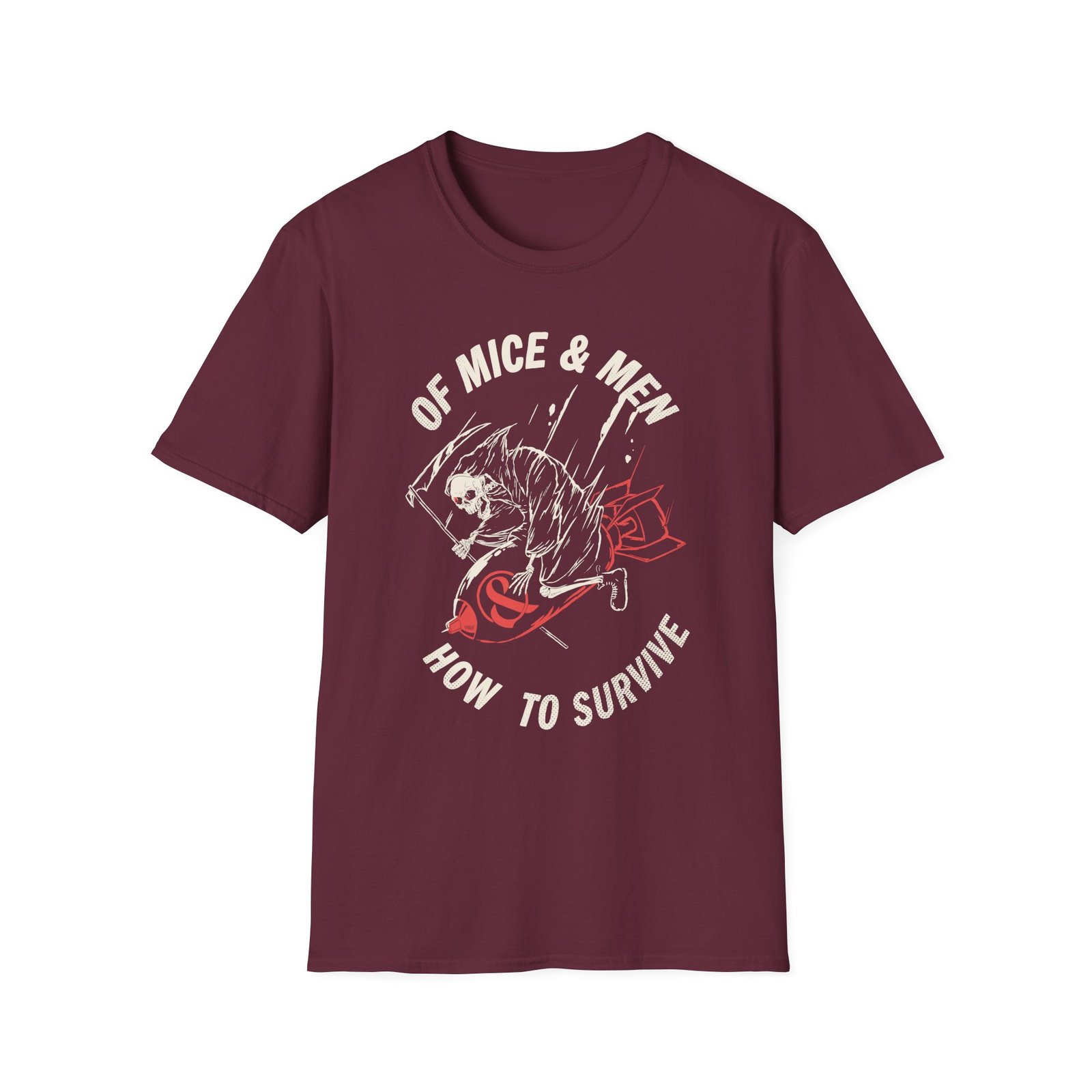 Of Mice and Men Reaper Bomb Unisex Softstyle T-Shirt