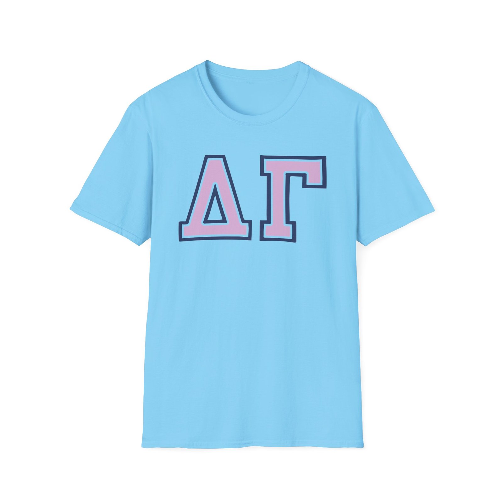 Delta Gamma Chenille Letter Unisex Softstyle T-Shirt