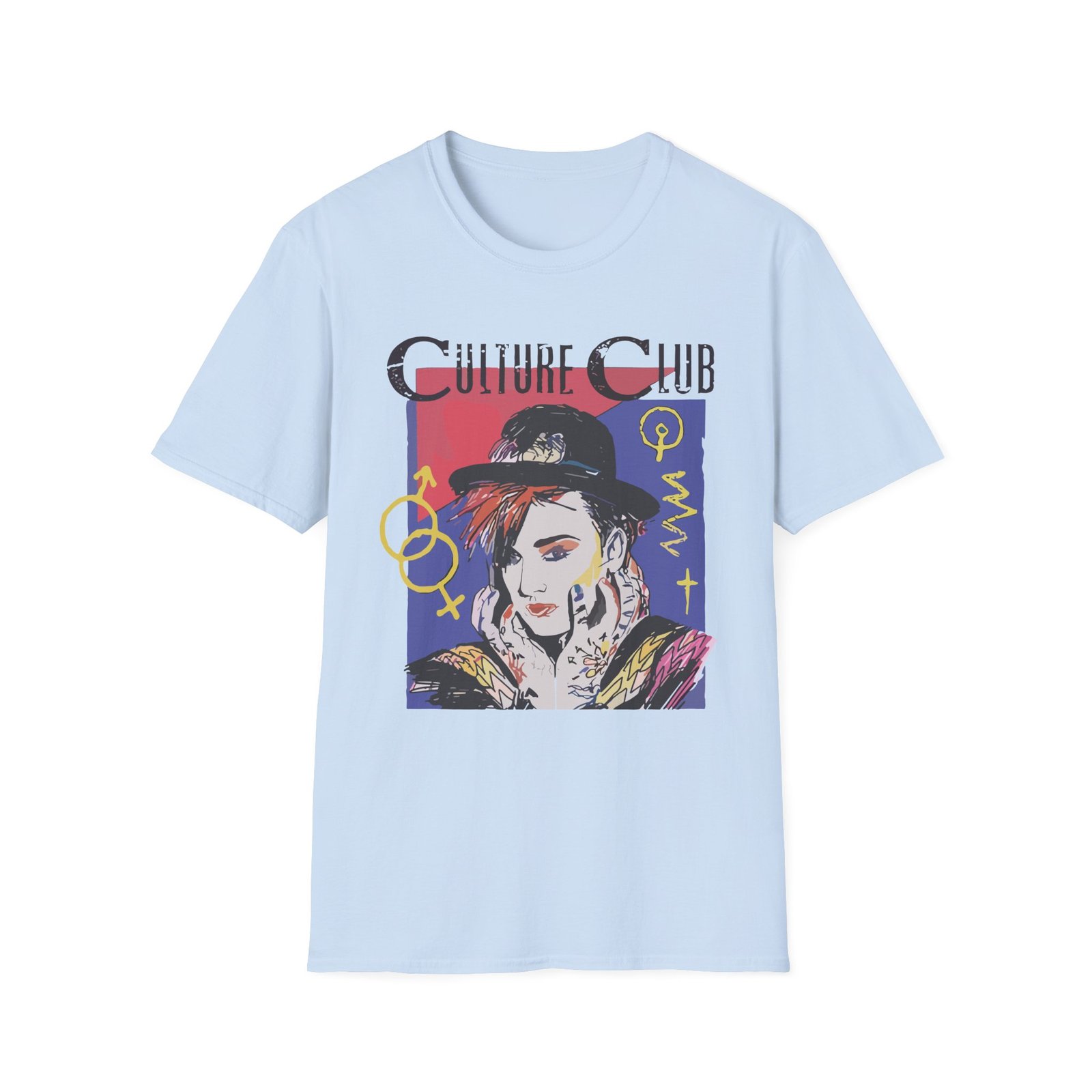 Boy George Sketchy Symbols Unisex Softstyle T-Shirt