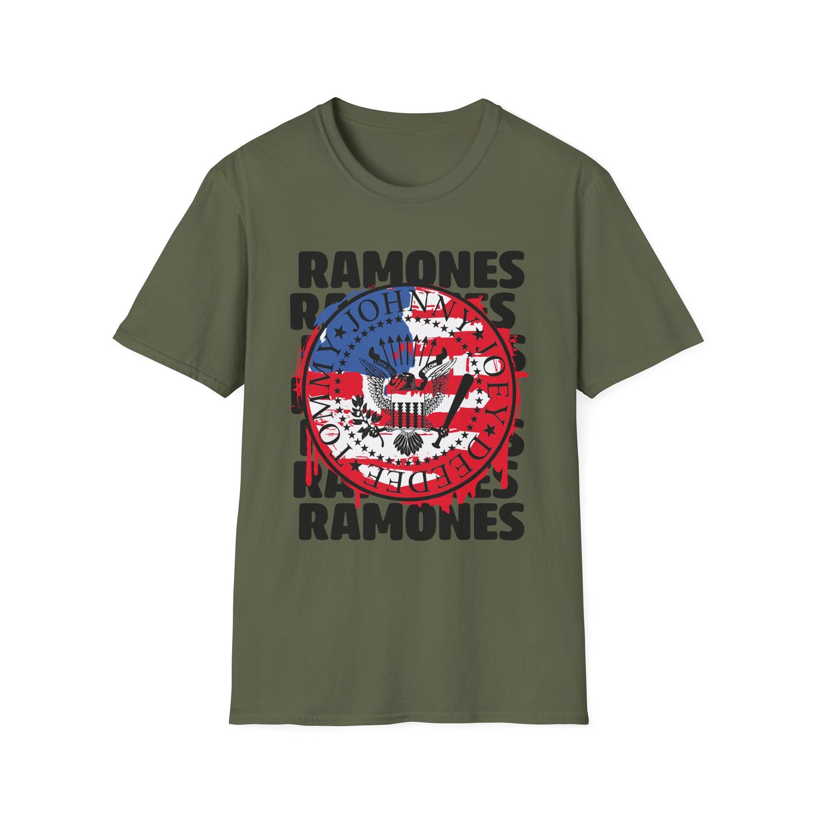 Ramones US Flag Unisex Softstyle T-Shirt