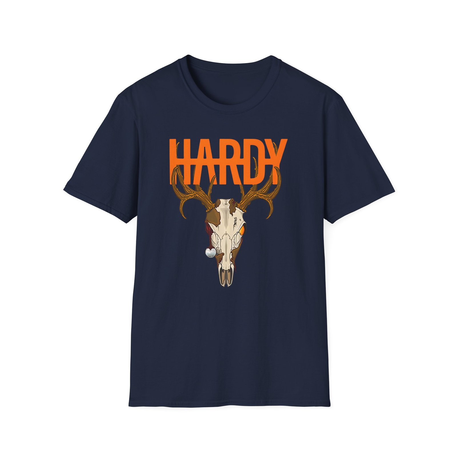 Hardy Deer Skull Unisex Softstyle T-Shirt
